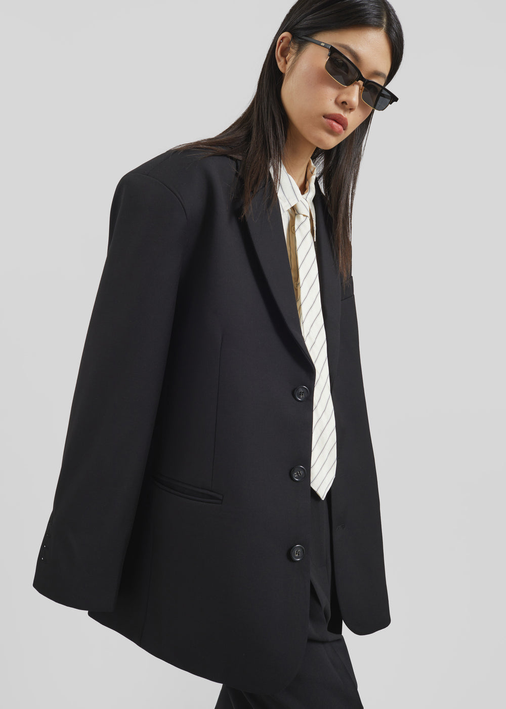 Gelso Oversized Blazer - Black - 1