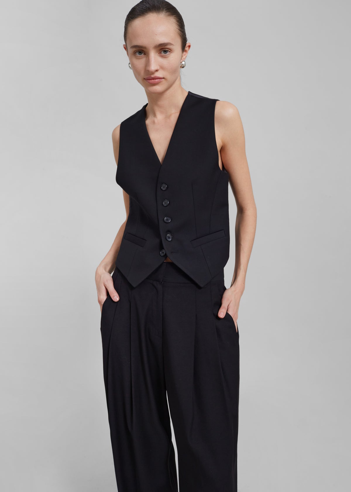 Gelso Waistcoat - Black - 4