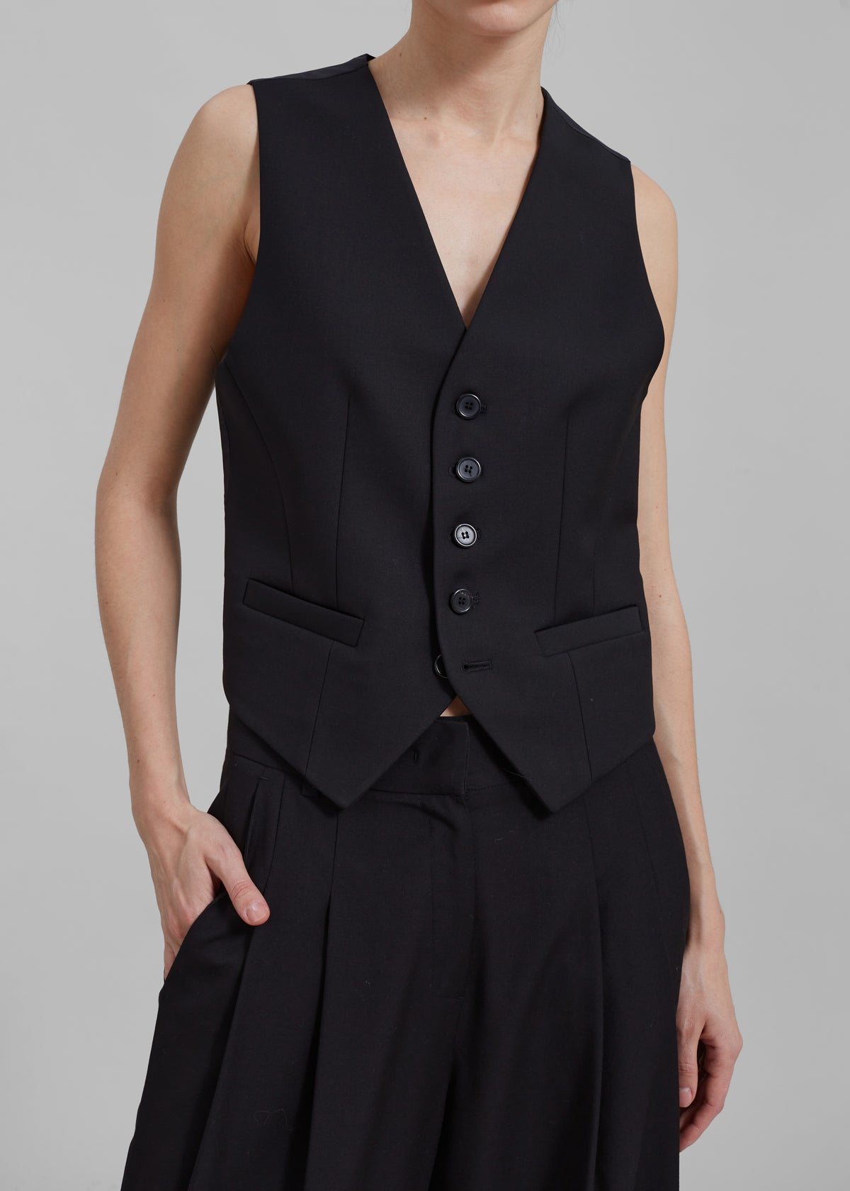 Gelso Waistcoat - Black - 2