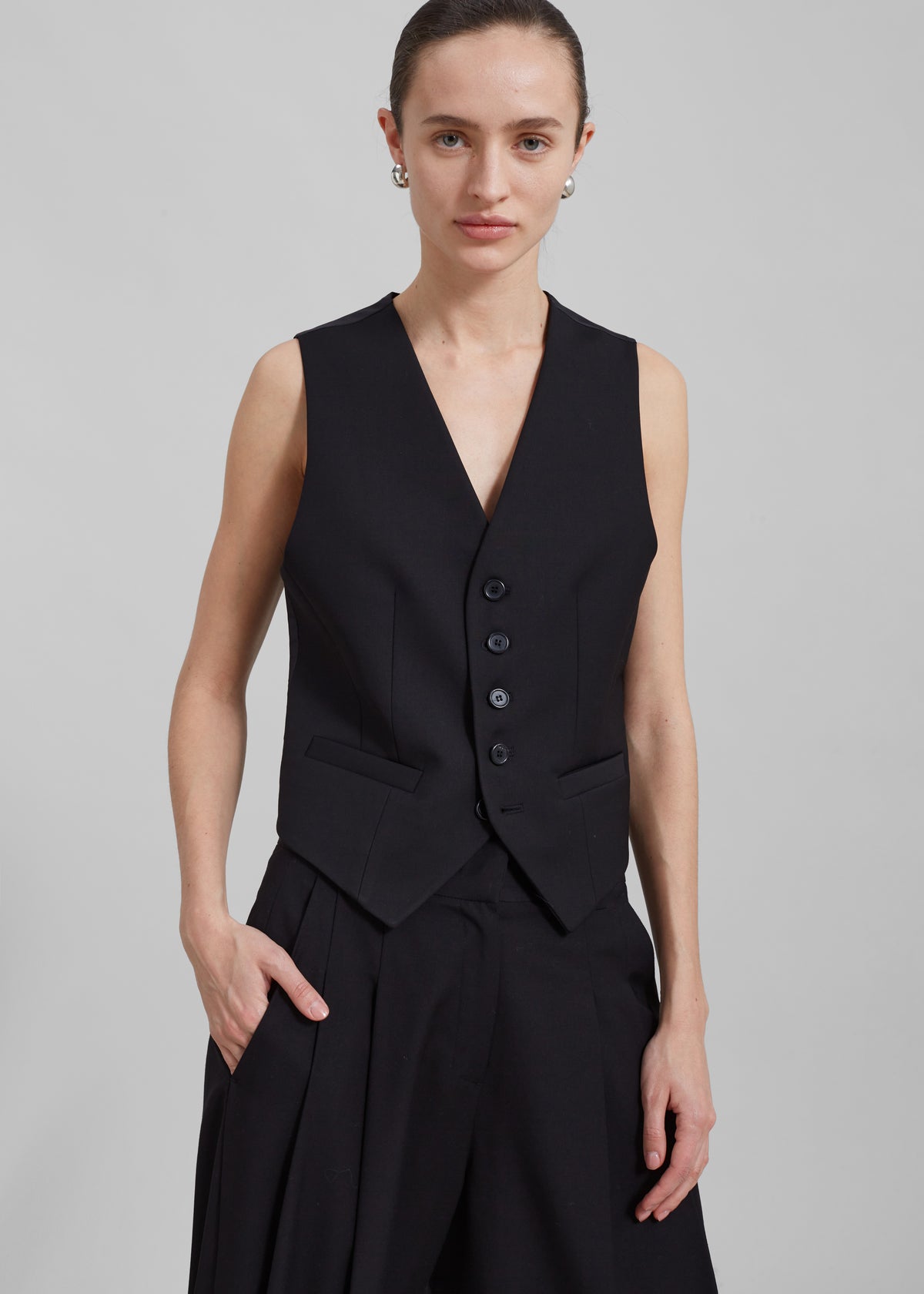 Gelso Waistcoat - Black - 5