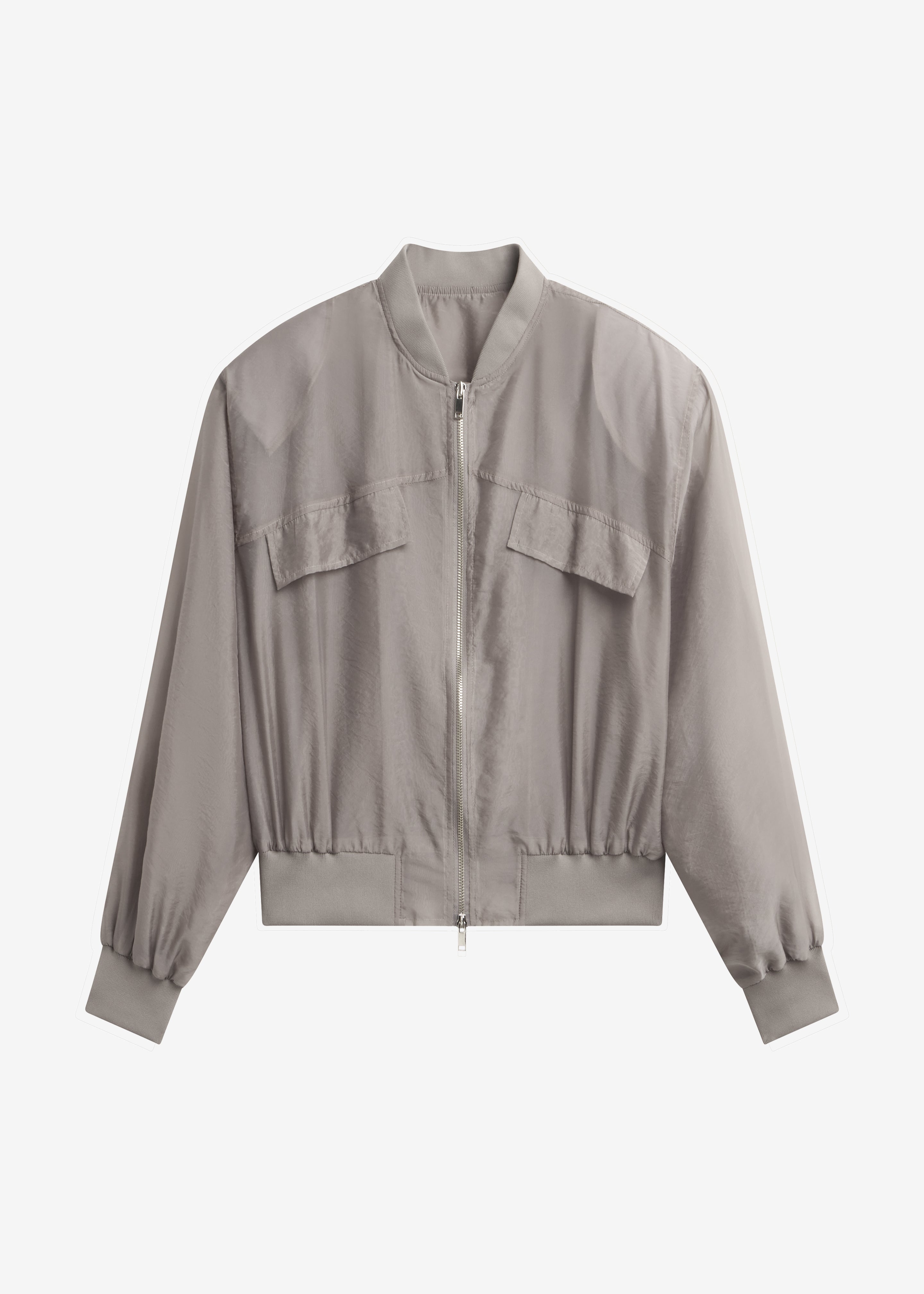 Gemena Padded Bomber Jacket - Taupe - 6