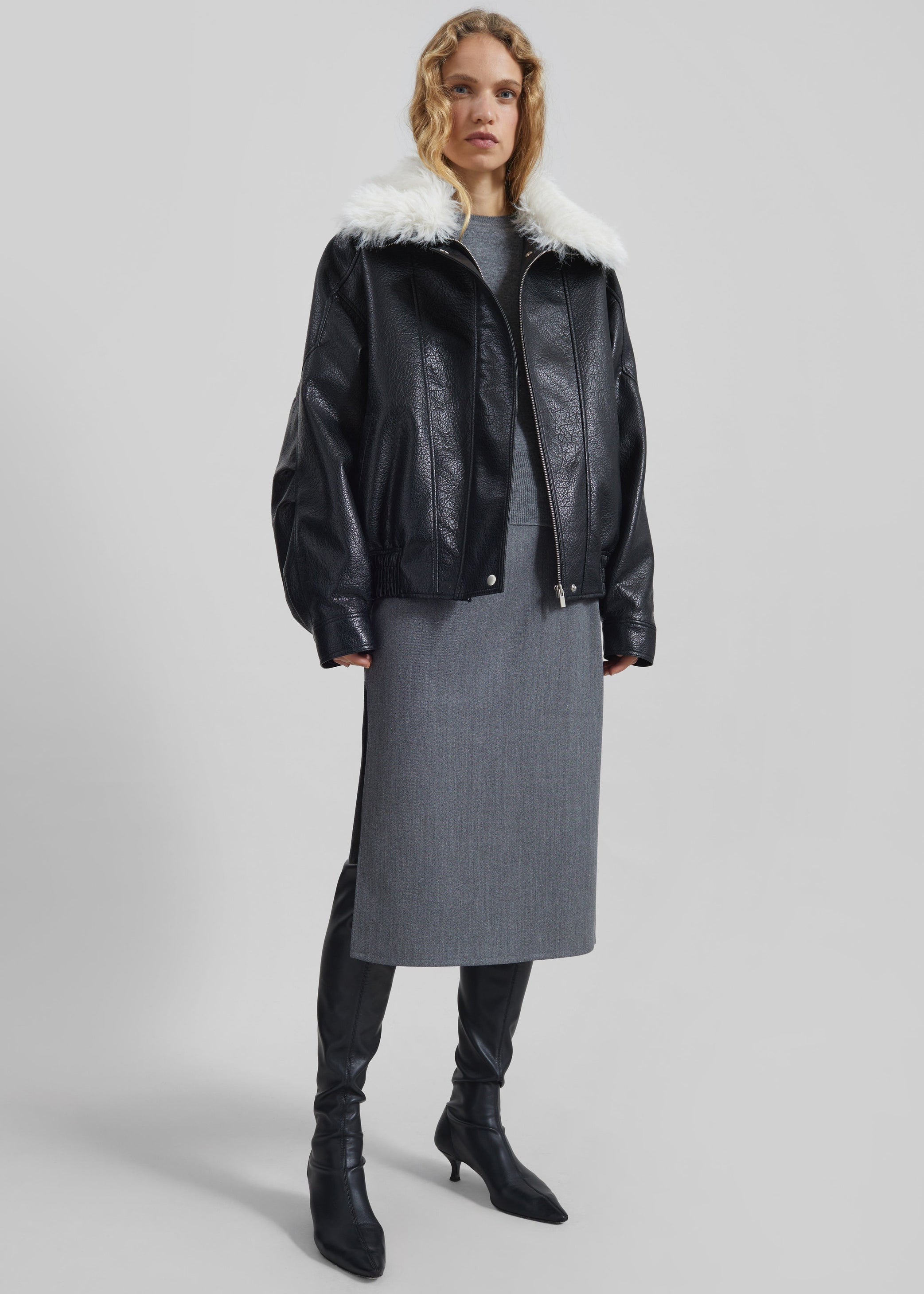 Shop the look image for Gemonio Faux Leather Jacket - Black