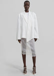 Geneva Wrap Blazer - White