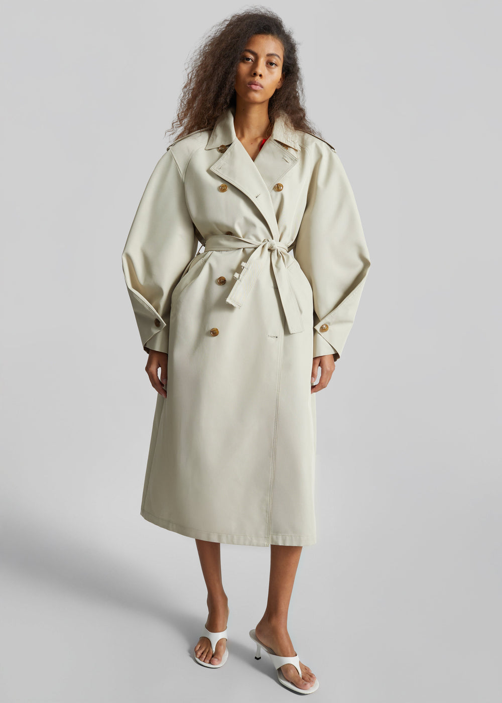 Genoa Padded Trench Coat - Beige