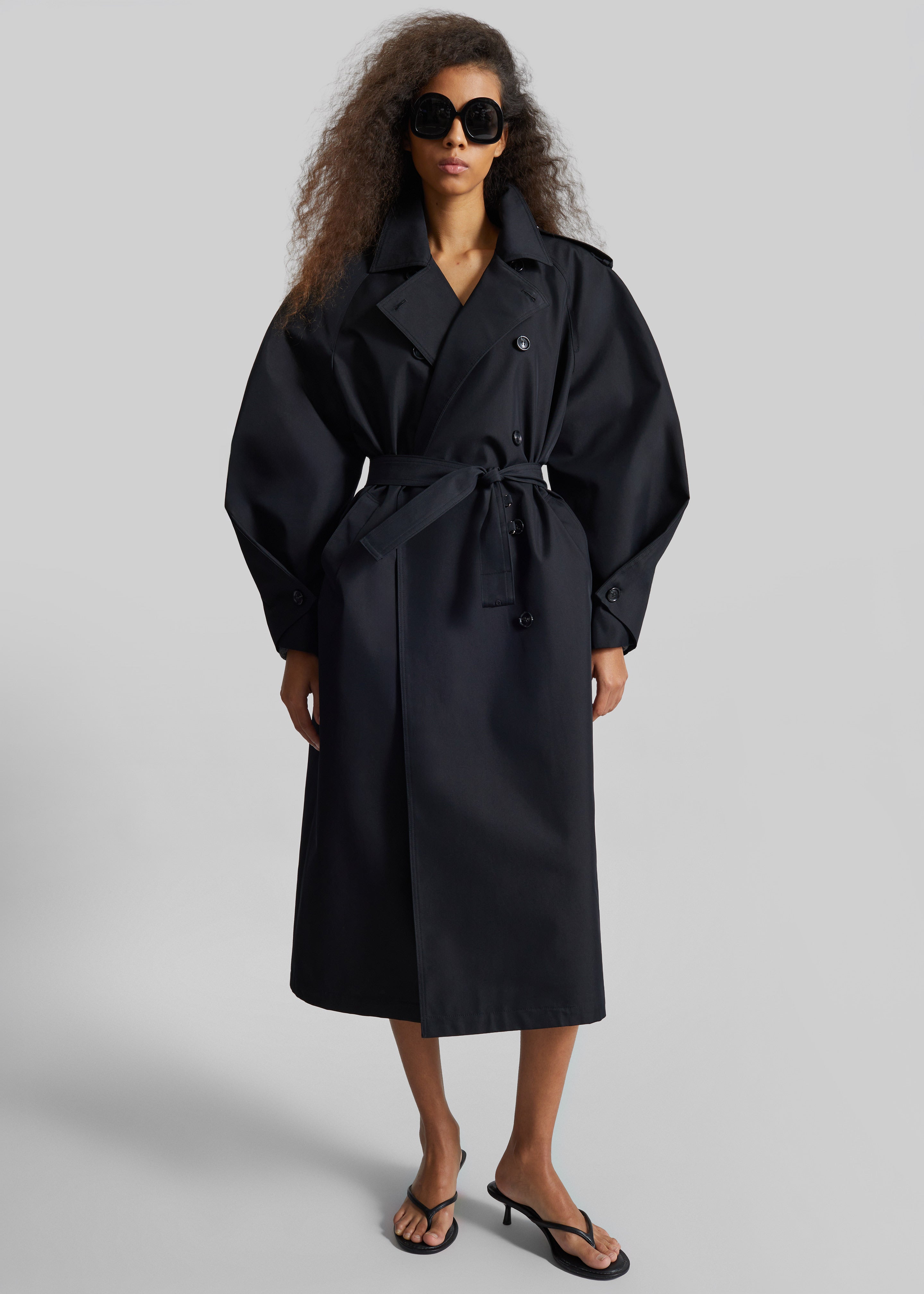 Genoa Padded Trench Coat - Black – The Frankie Shop Europe