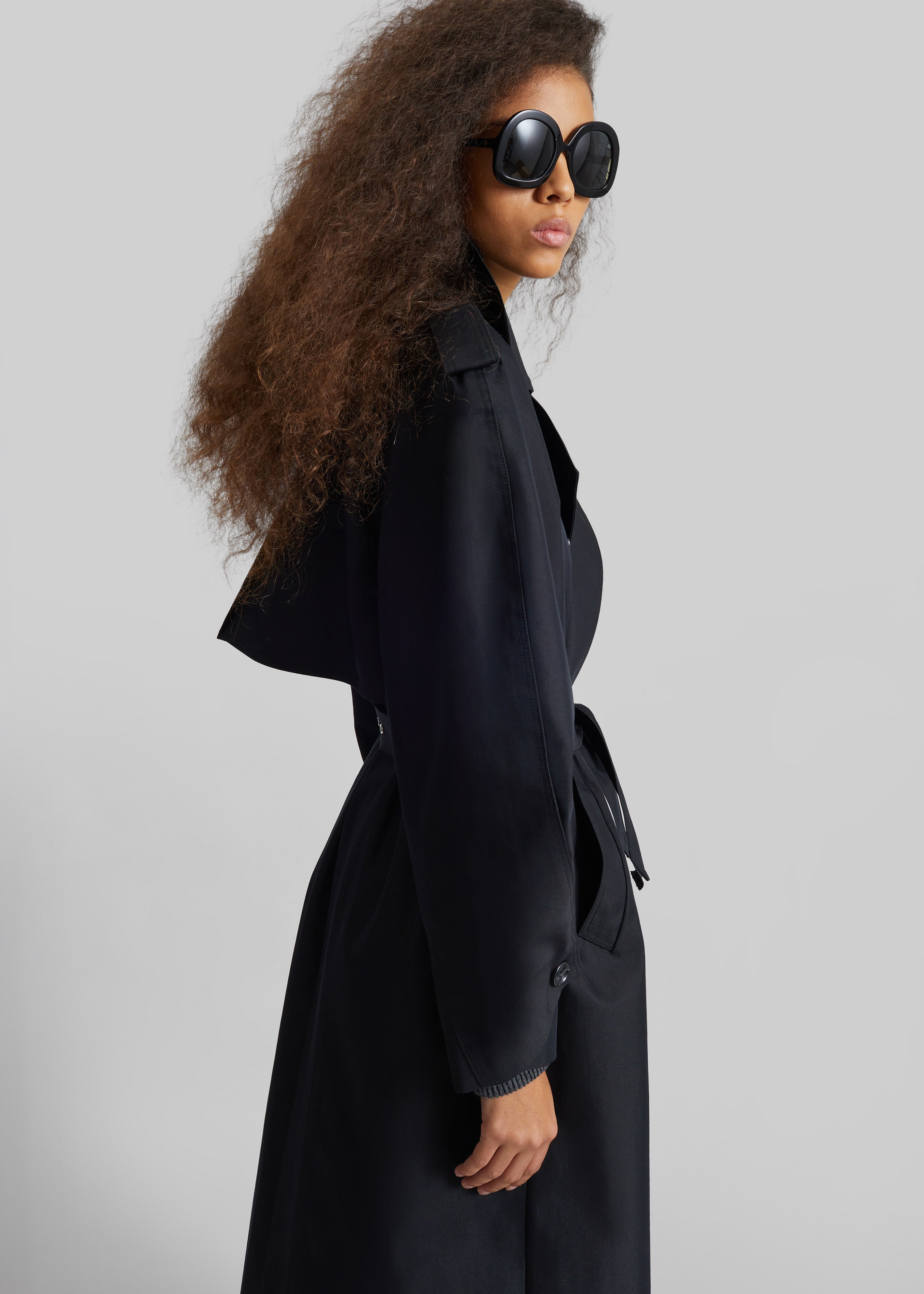 Genoa Padded Trench Coat - Black – The Frankie Shop Europe
