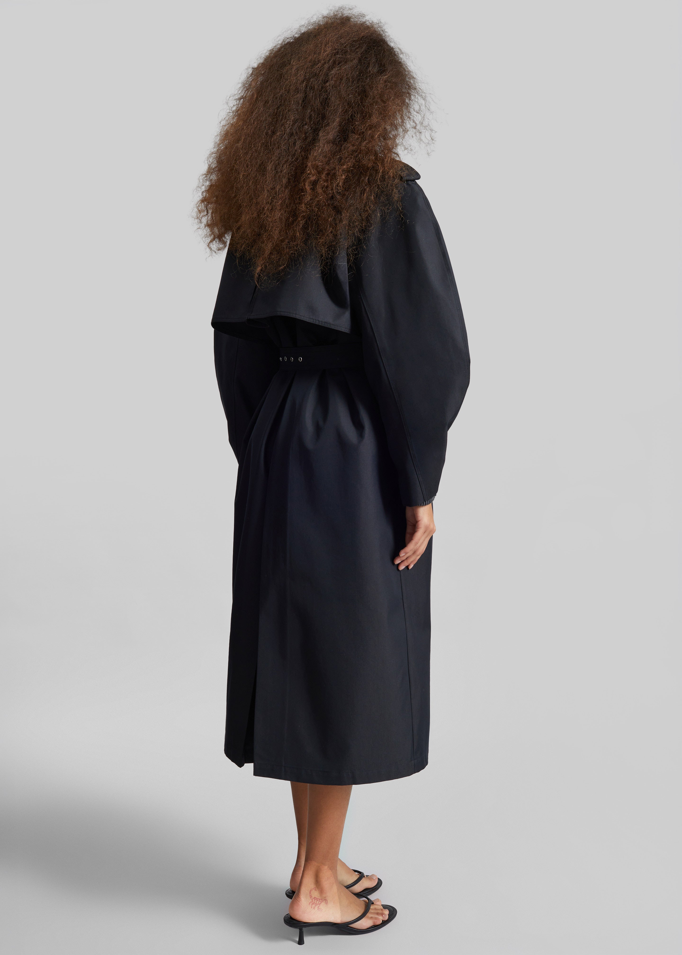 Genoa Padded Trench Coat - Black - 8