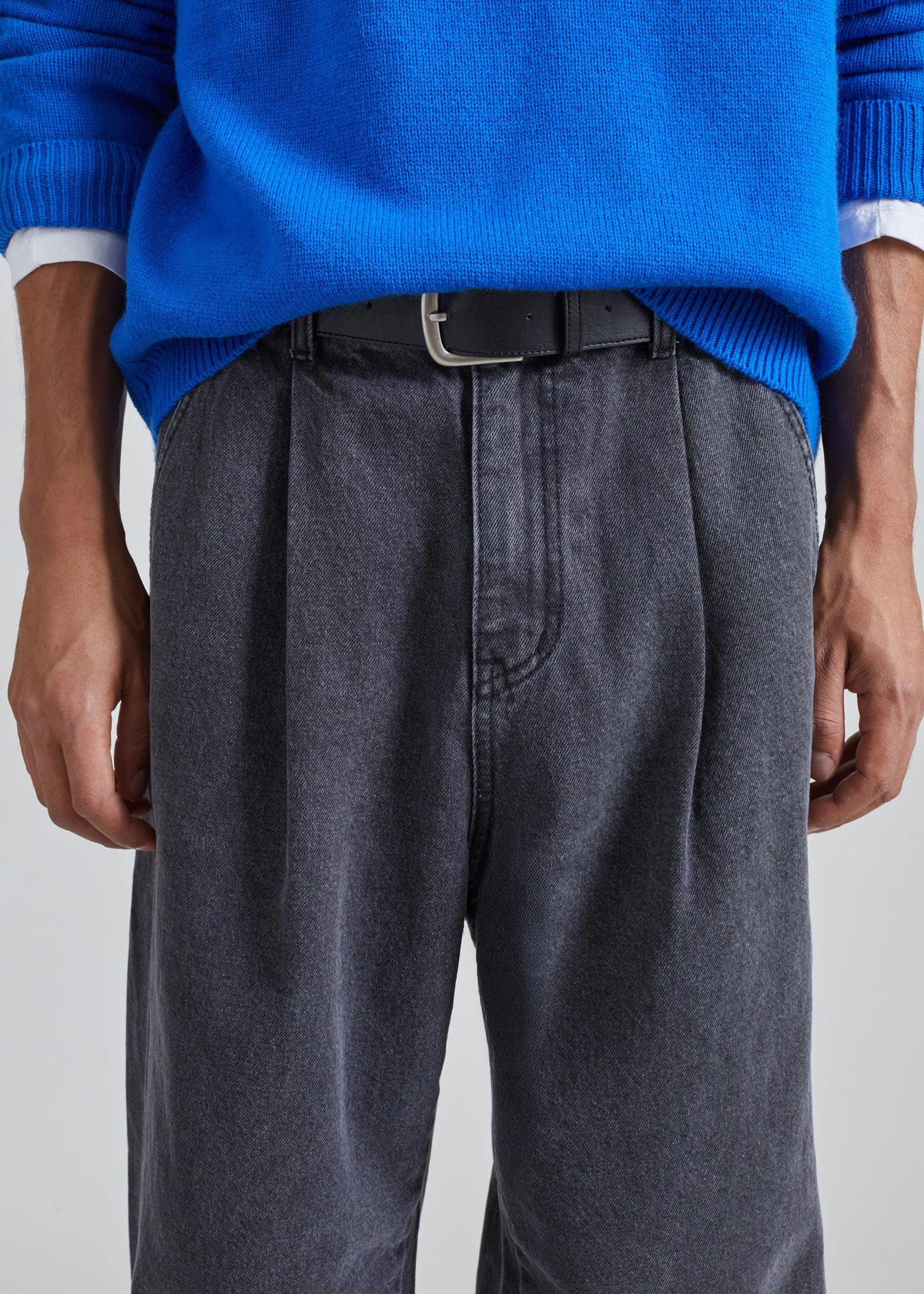 Jeans Germain con pieghe - Grigio slavato