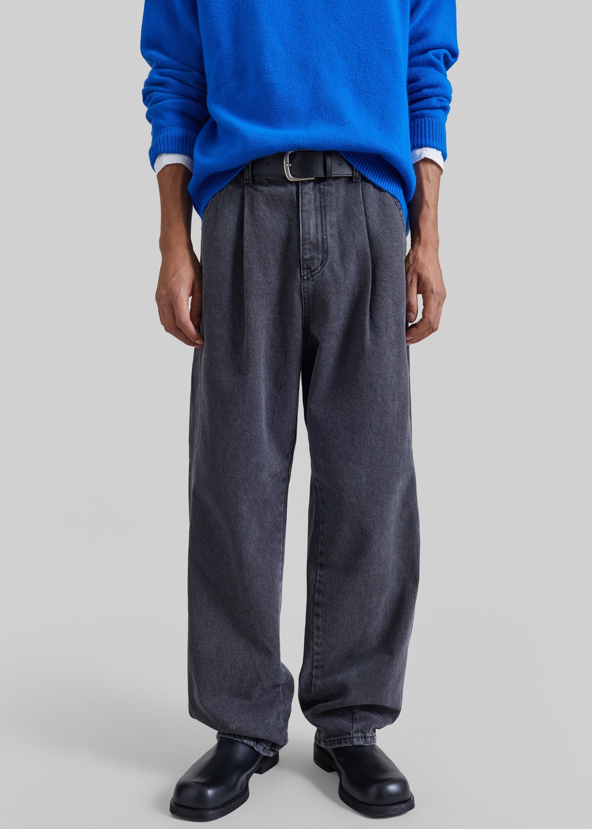 Jeans Germain con pieghe - Grigio slavato