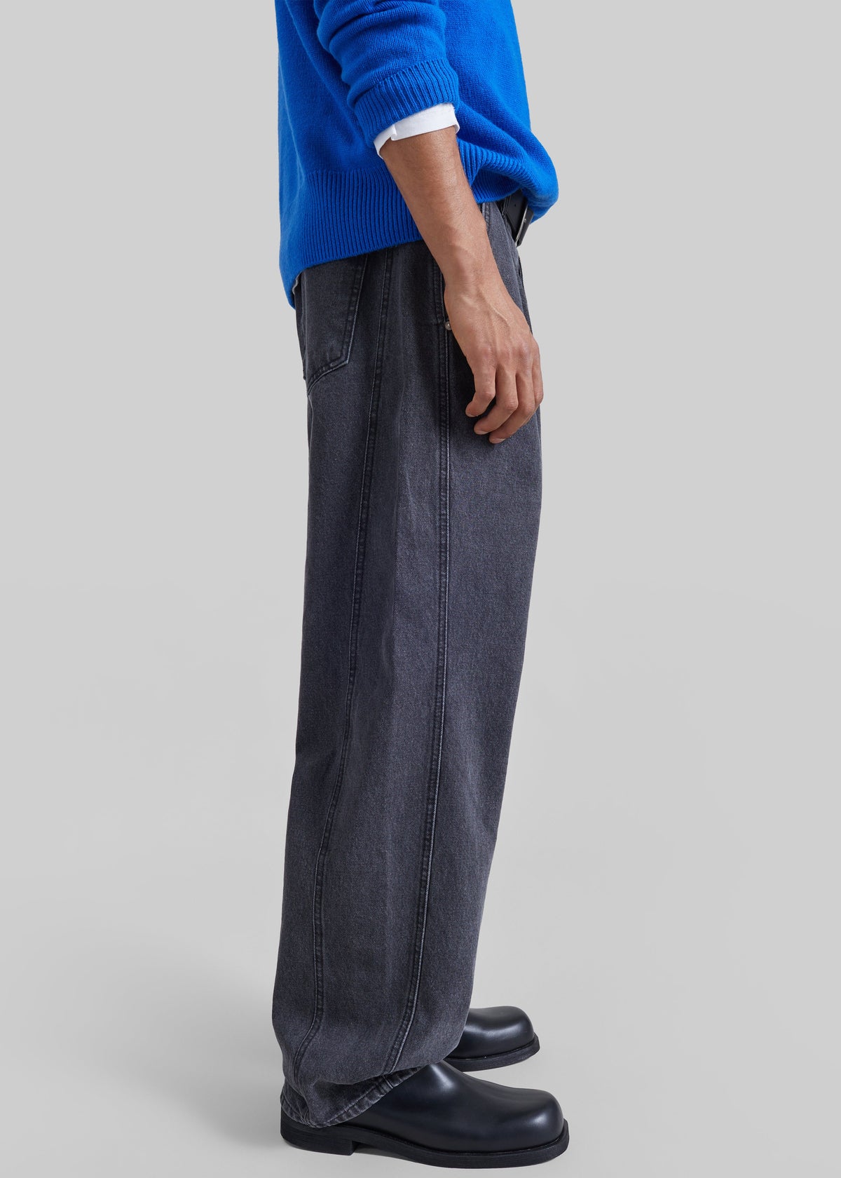 Jeans Germain con pieghe - Grigio slavato