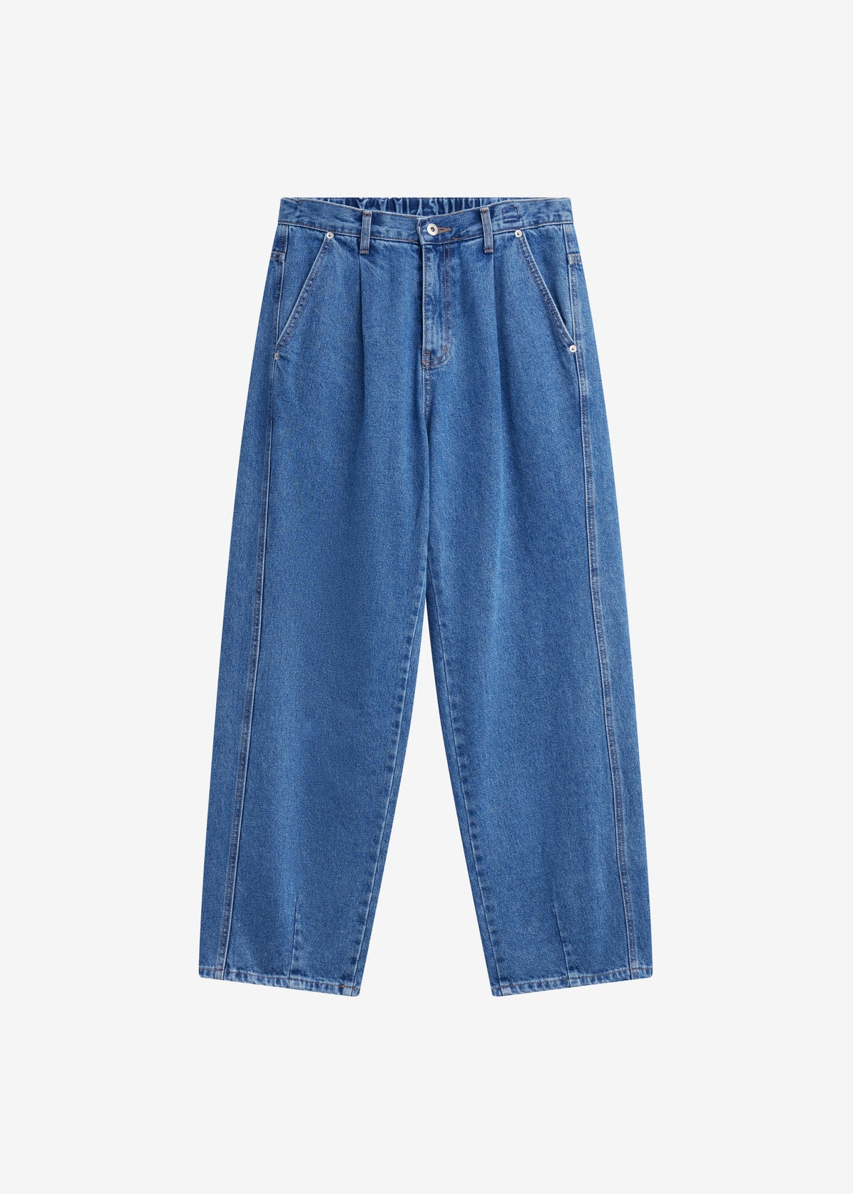 Germain  Pleated Jeans - Medium Wash