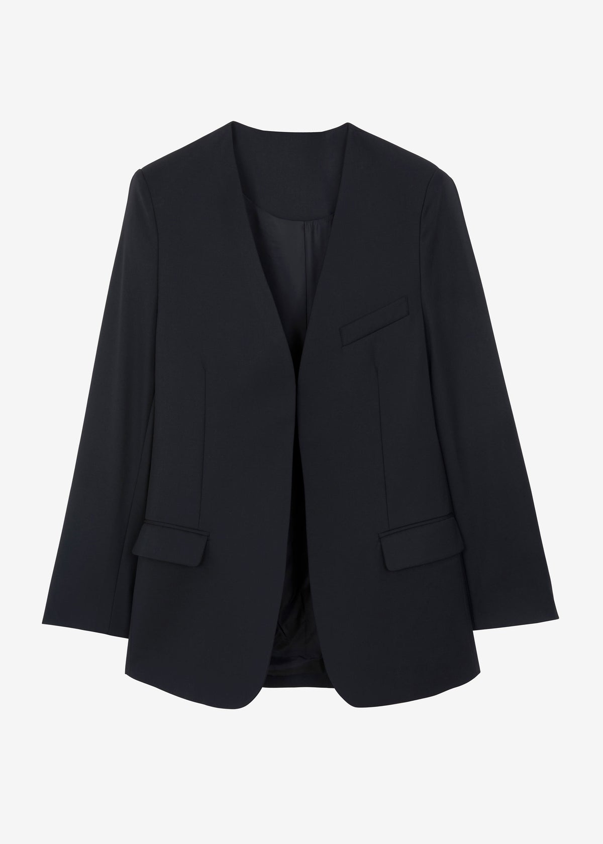 Gillian Collarless Blazer - Black - 10