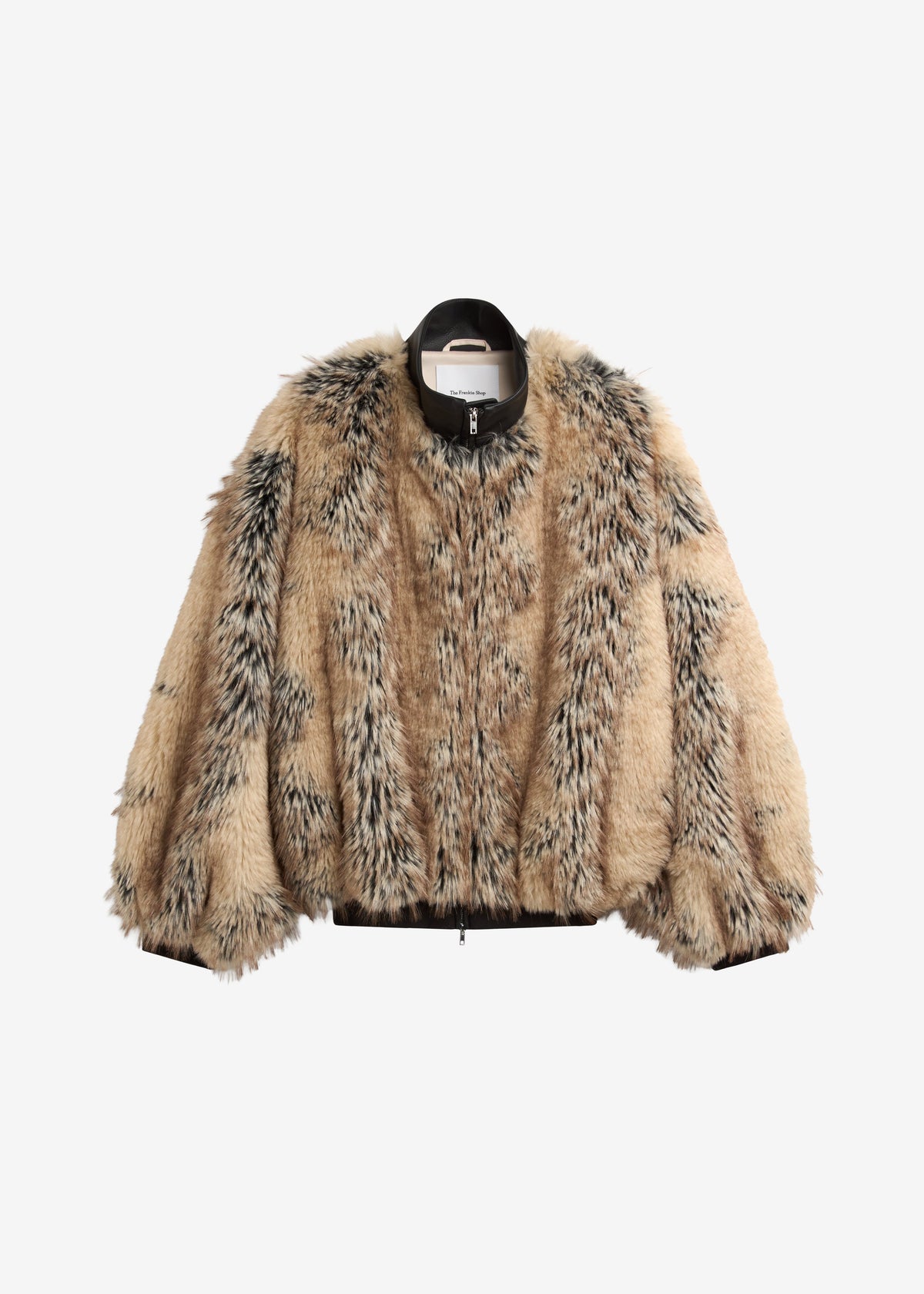 Bomber Gina en fausse fourrure - Mix beige