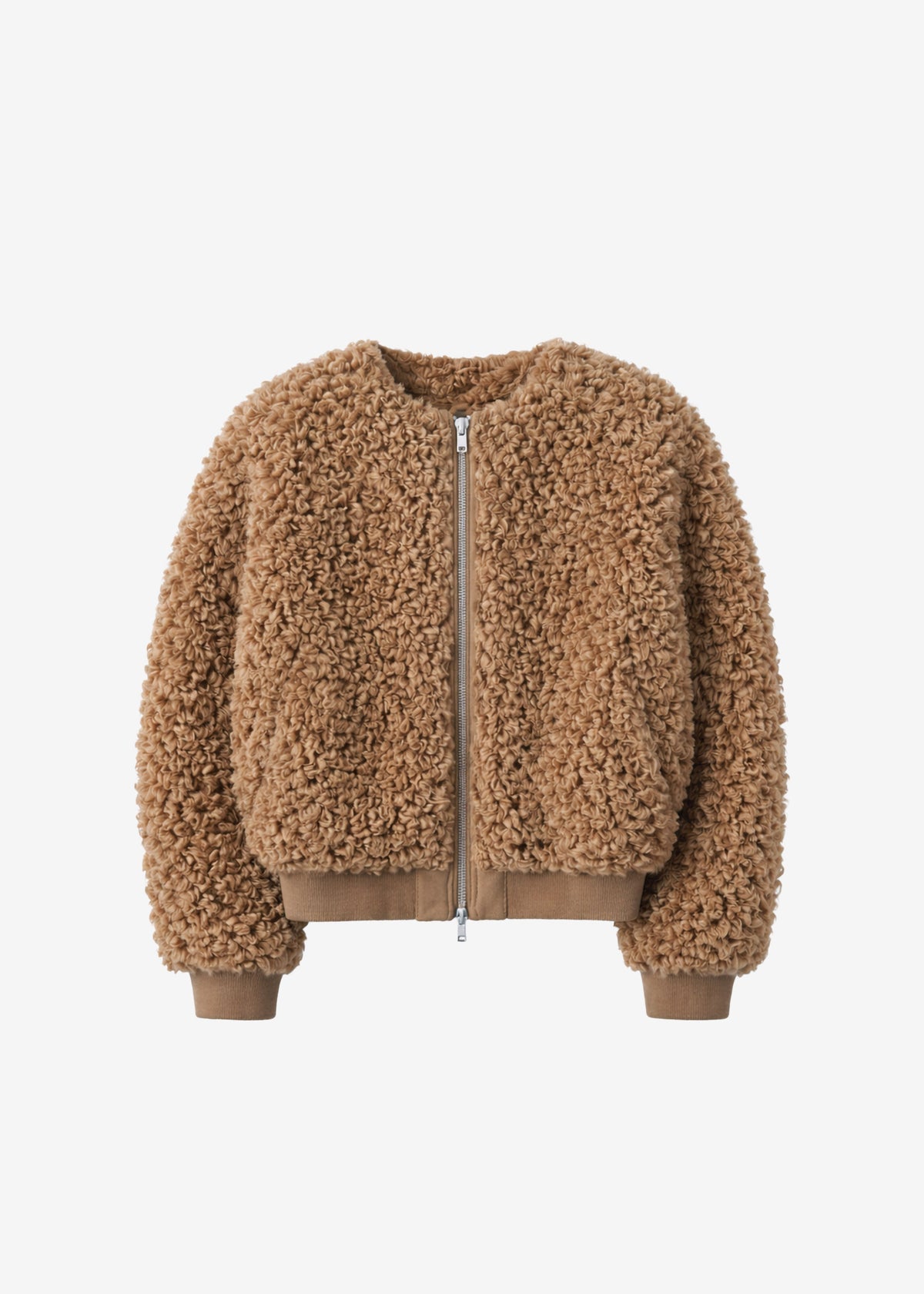 Gina Fur Bomber Jacket - Camel