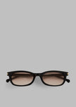 Gince Goods Danny Small Sunglasses - Black/Gradient Brown