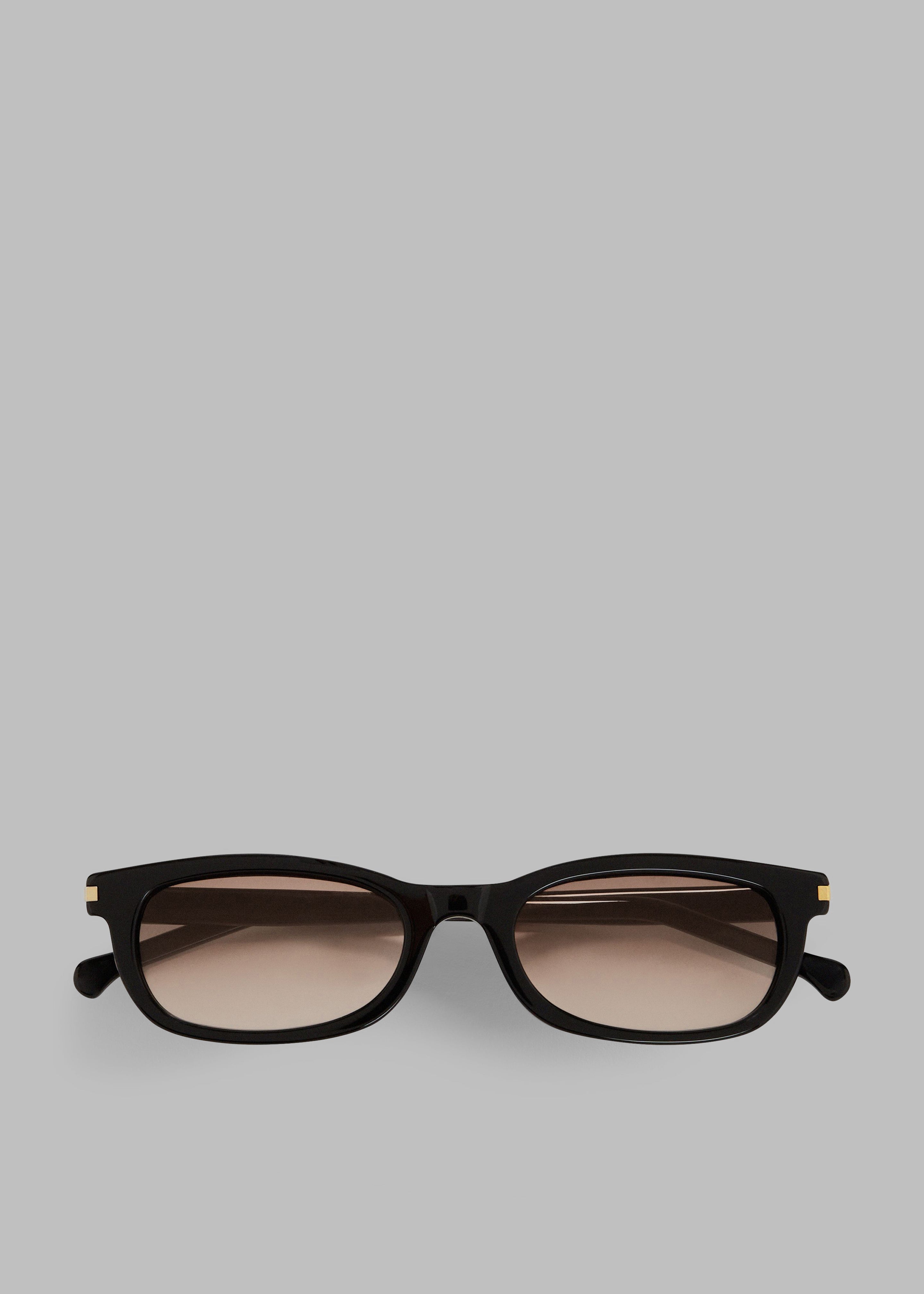 Gince Goods Danny Small Sunglasses - Black/Gradient Brown - 1