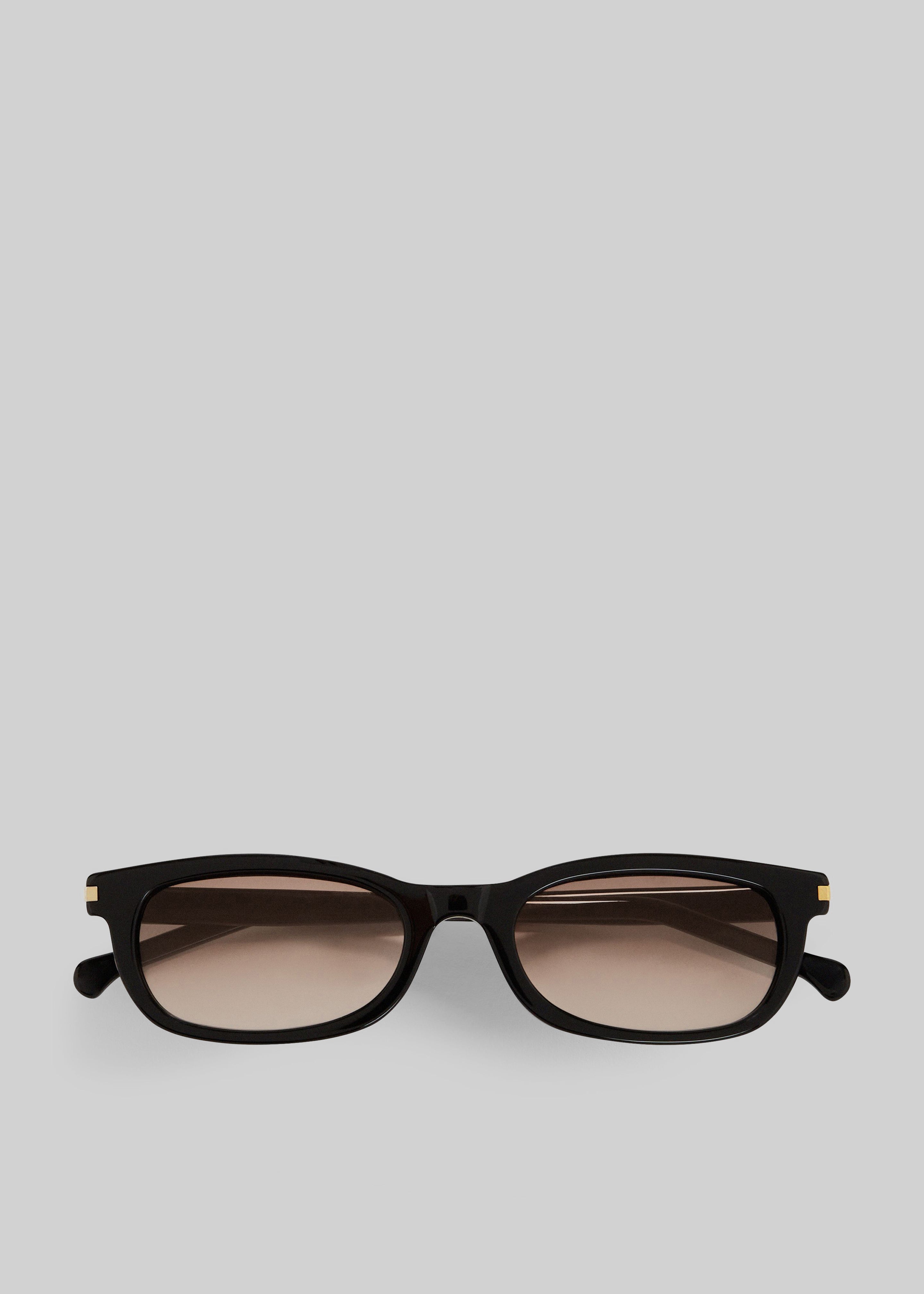 Gince Goods Danny Small Sunglasses - Black/Gradient Brown - 1