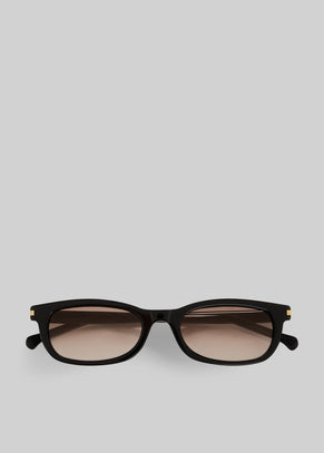 Gince Goods Danny Small Sunglasses - Black/Gradient Brown