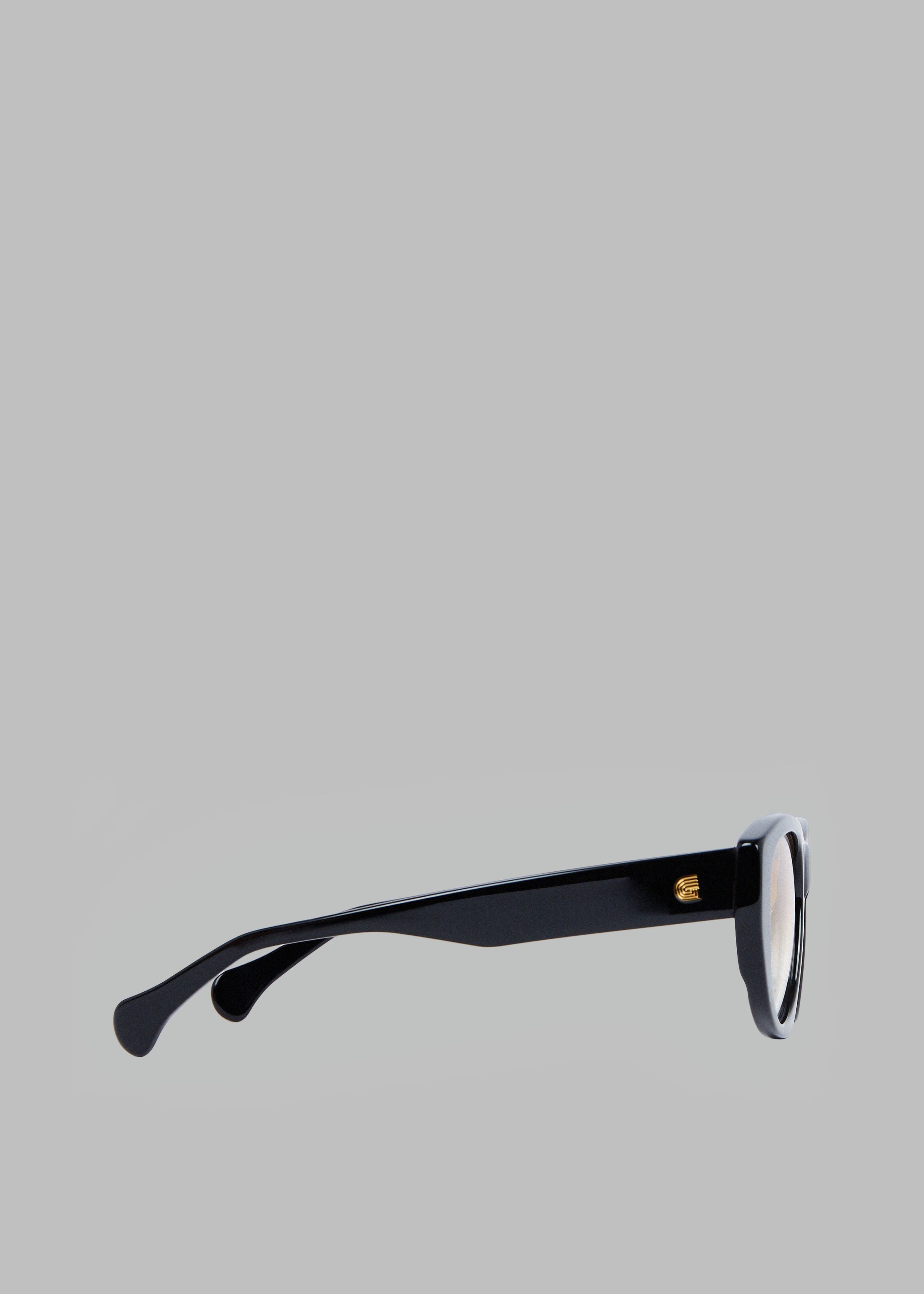 Gince Goods Classic Oval Sunglasses - Black/Yellow - 3