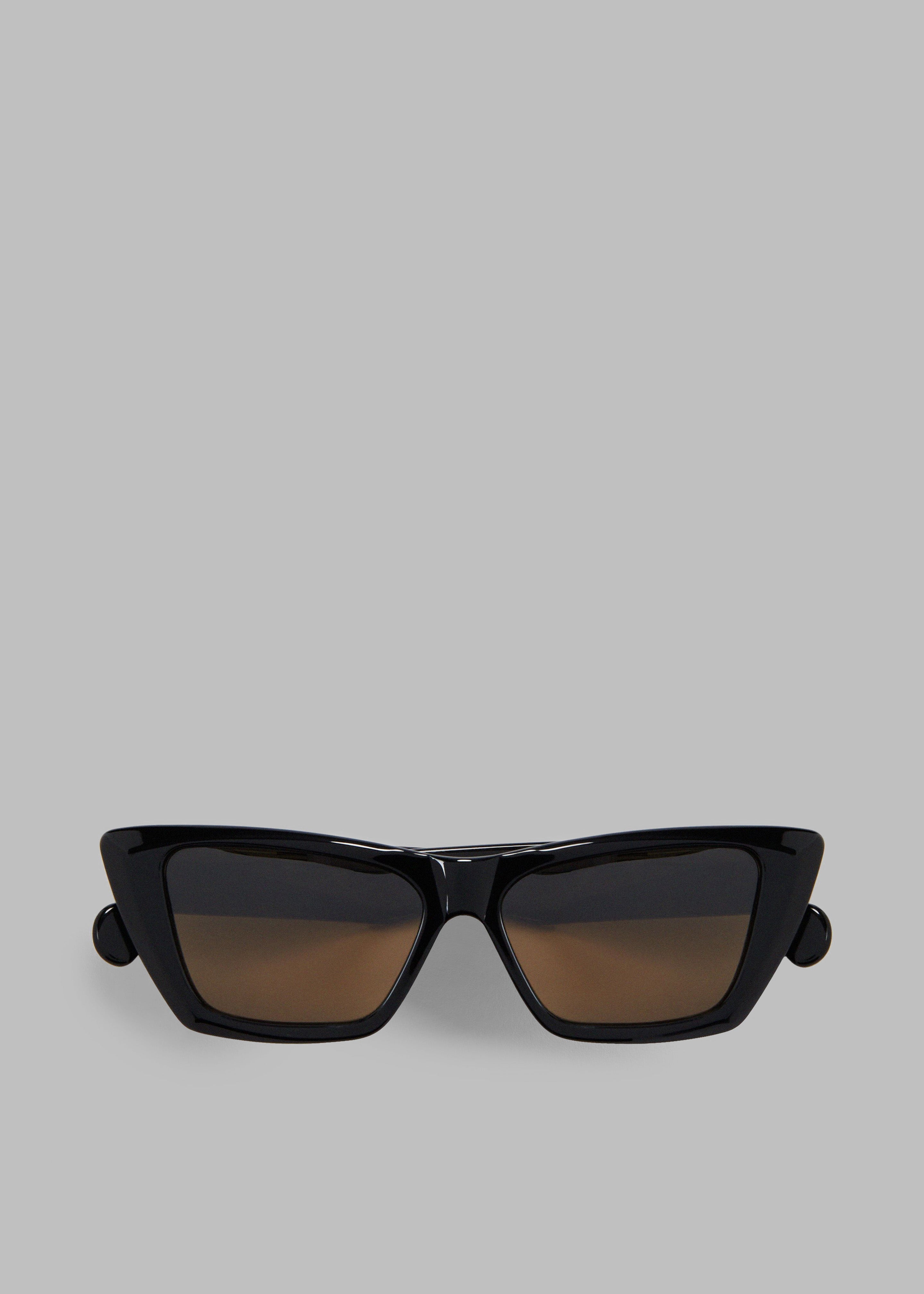 Gince Goods Mac Cat Eye Sunglasses - Black/Gradient Brown - 1