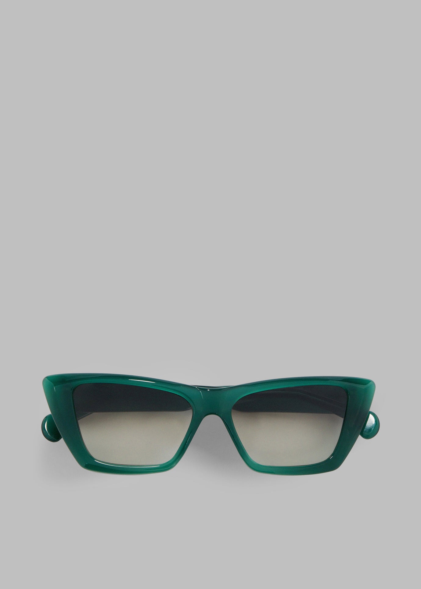 Gince Goods Mac Cat Eye Sunglasses - Green/Grey