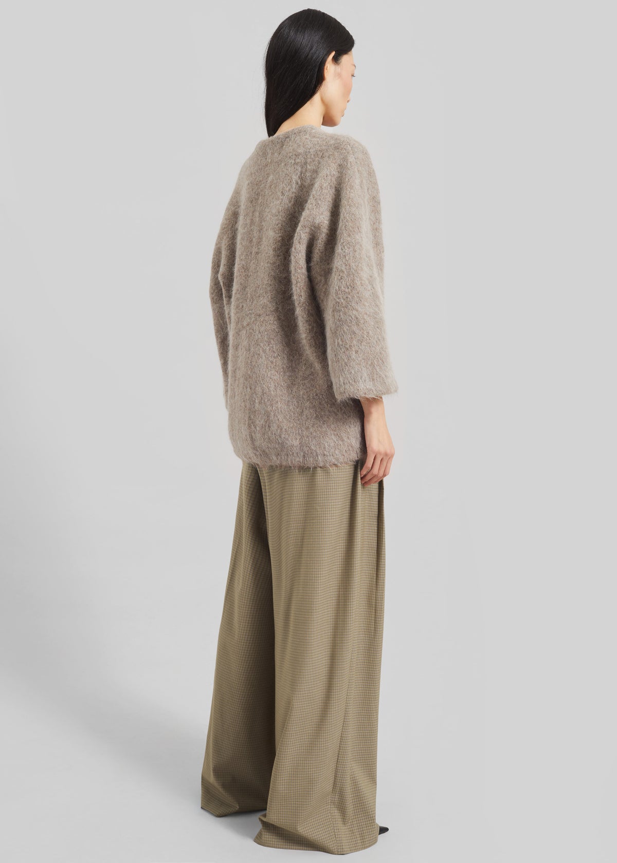 Gistel Pleated Pants - Beige Plaid - 6