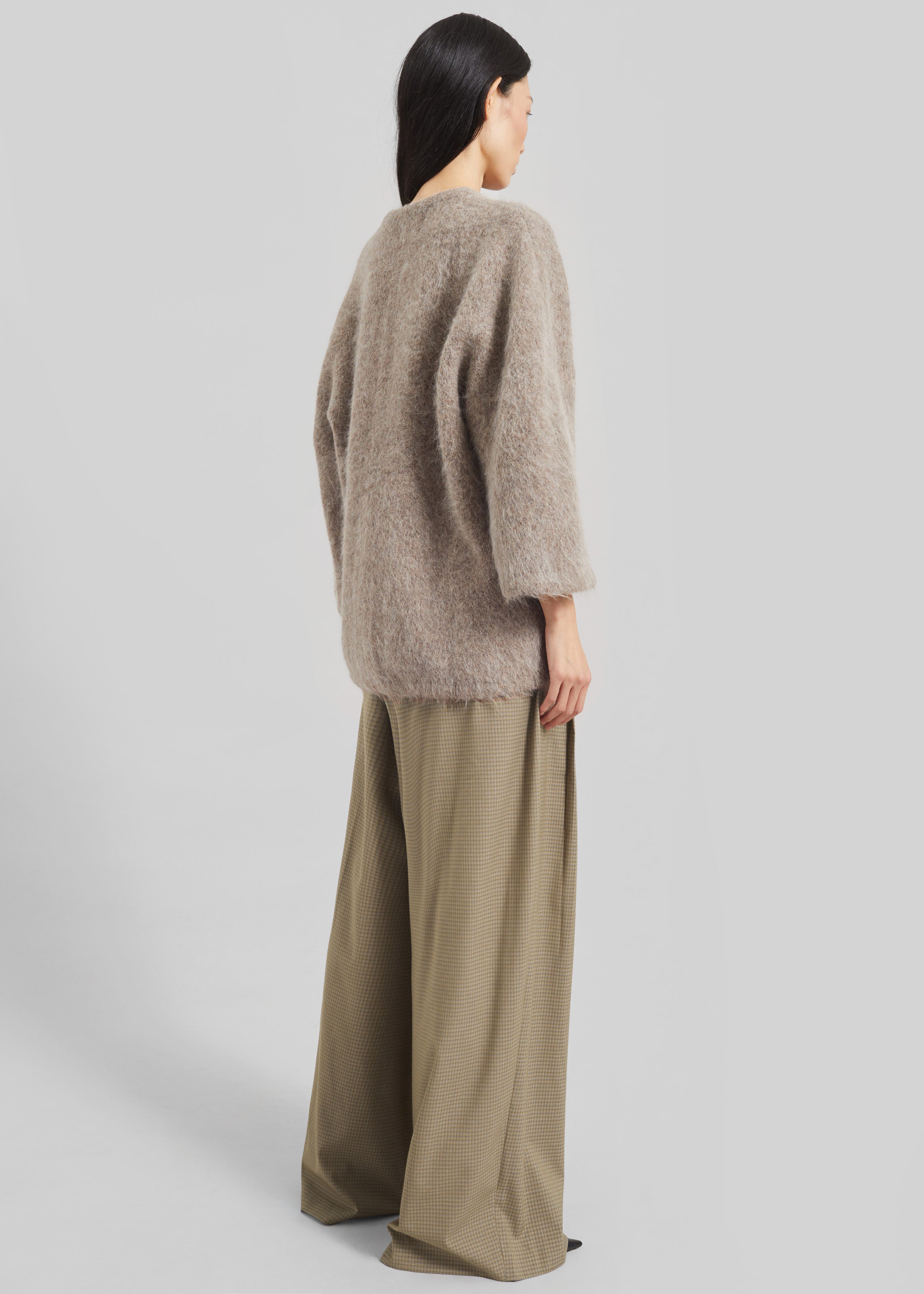 Gistel Pleated Pants - Beige Plaid - 6