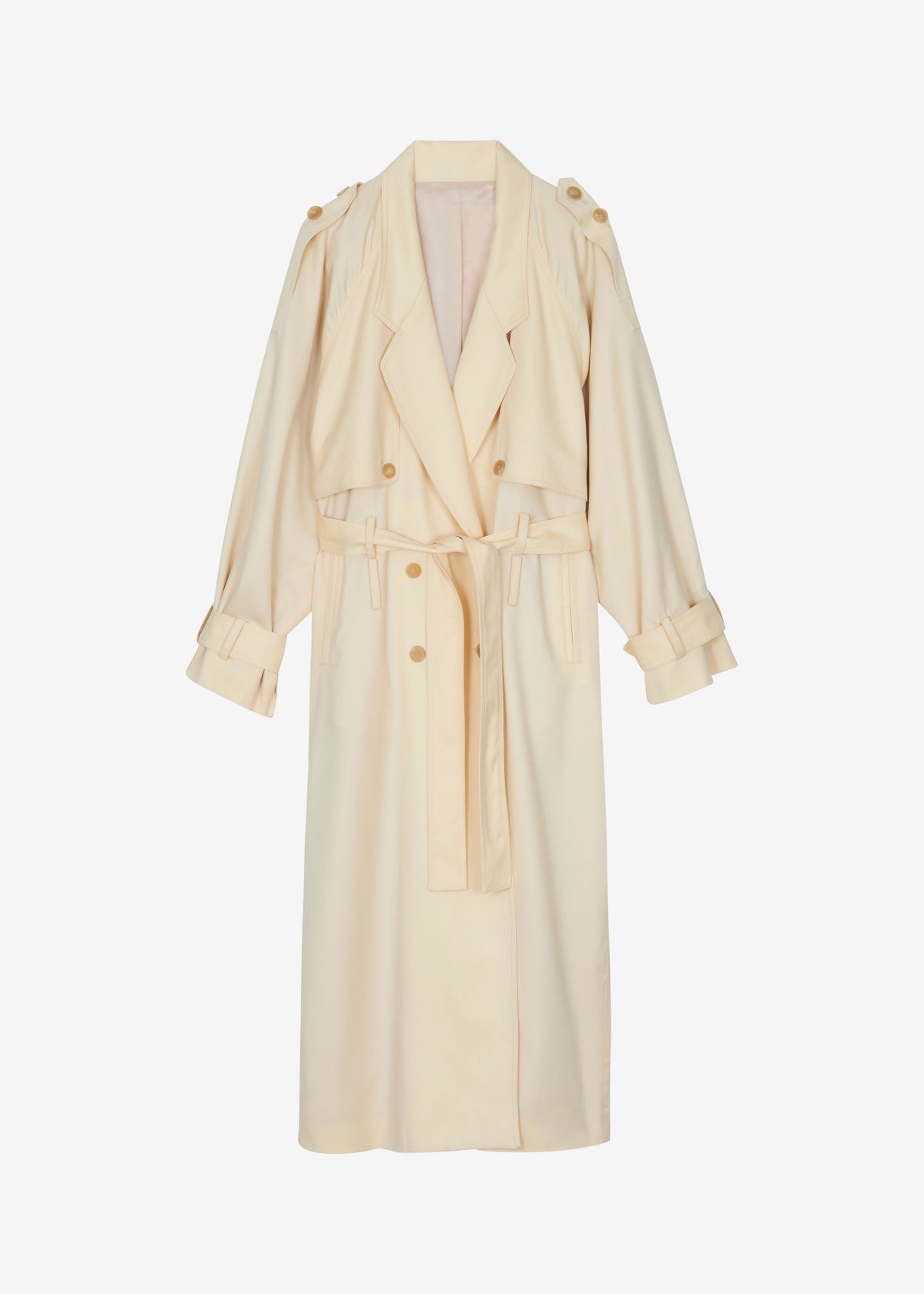 Glendale Double Belt Loop Trench - Pale Yellow - 9