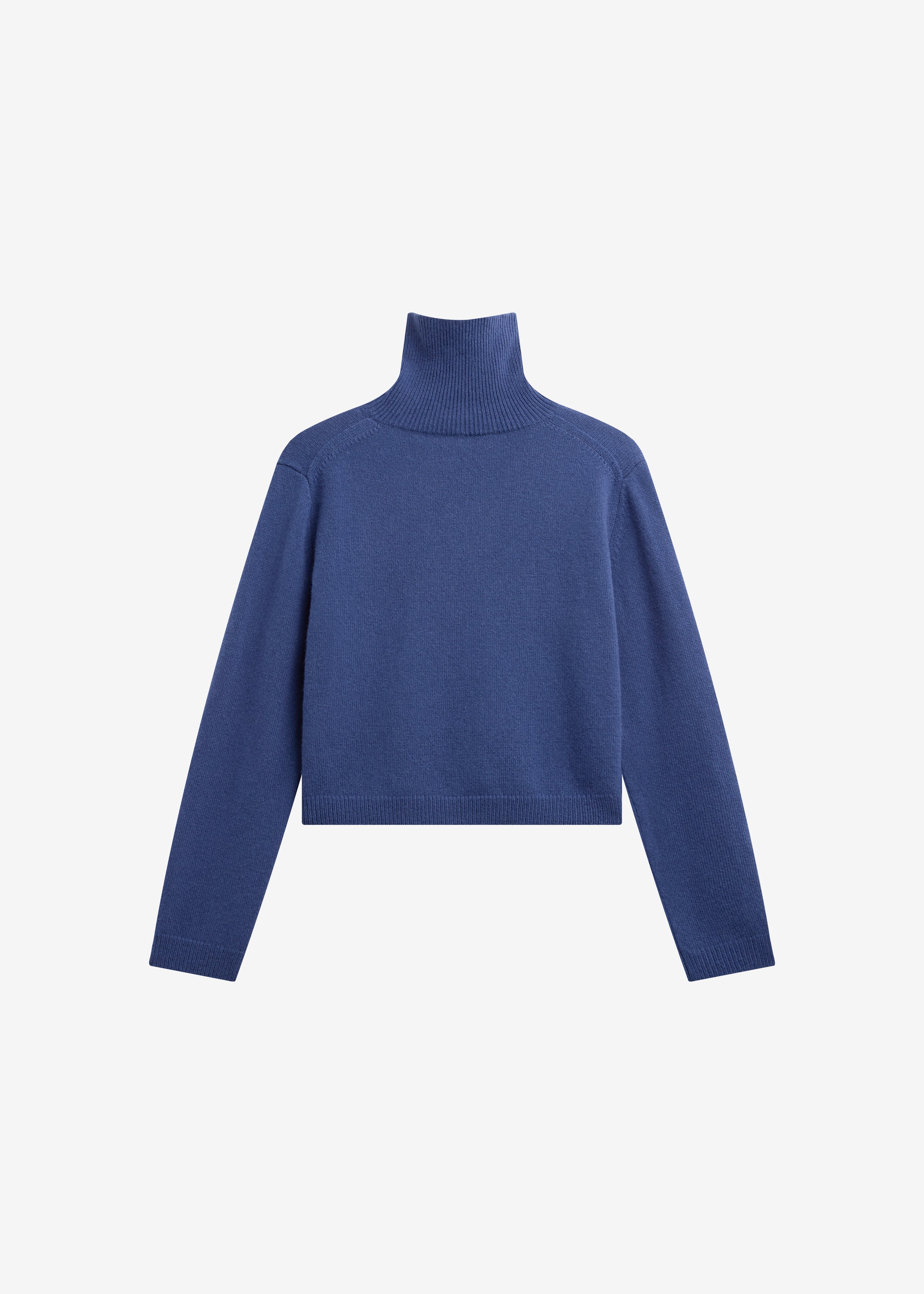 Grenaa Wool Turtleneck Sweater - Blue - 8