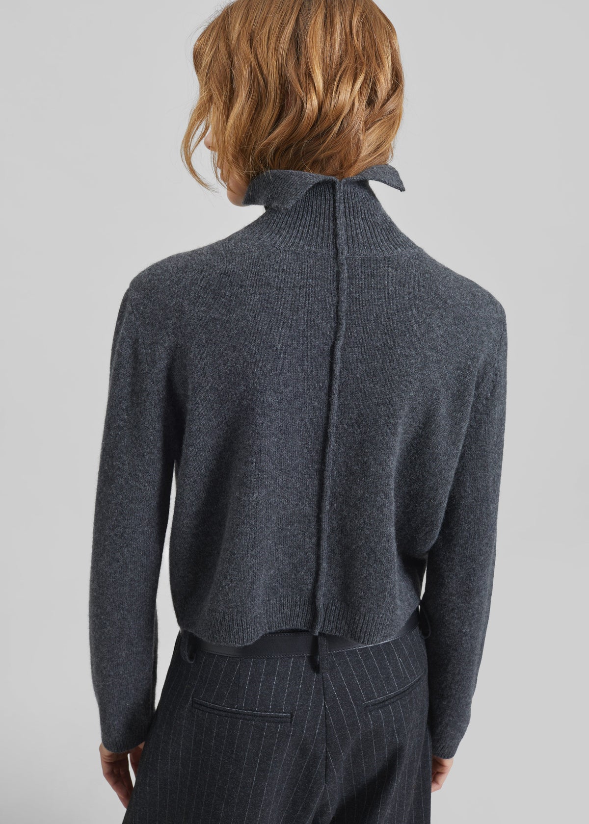 Grenaa Wool Turtleneck Sweater - Dark Grey - 2