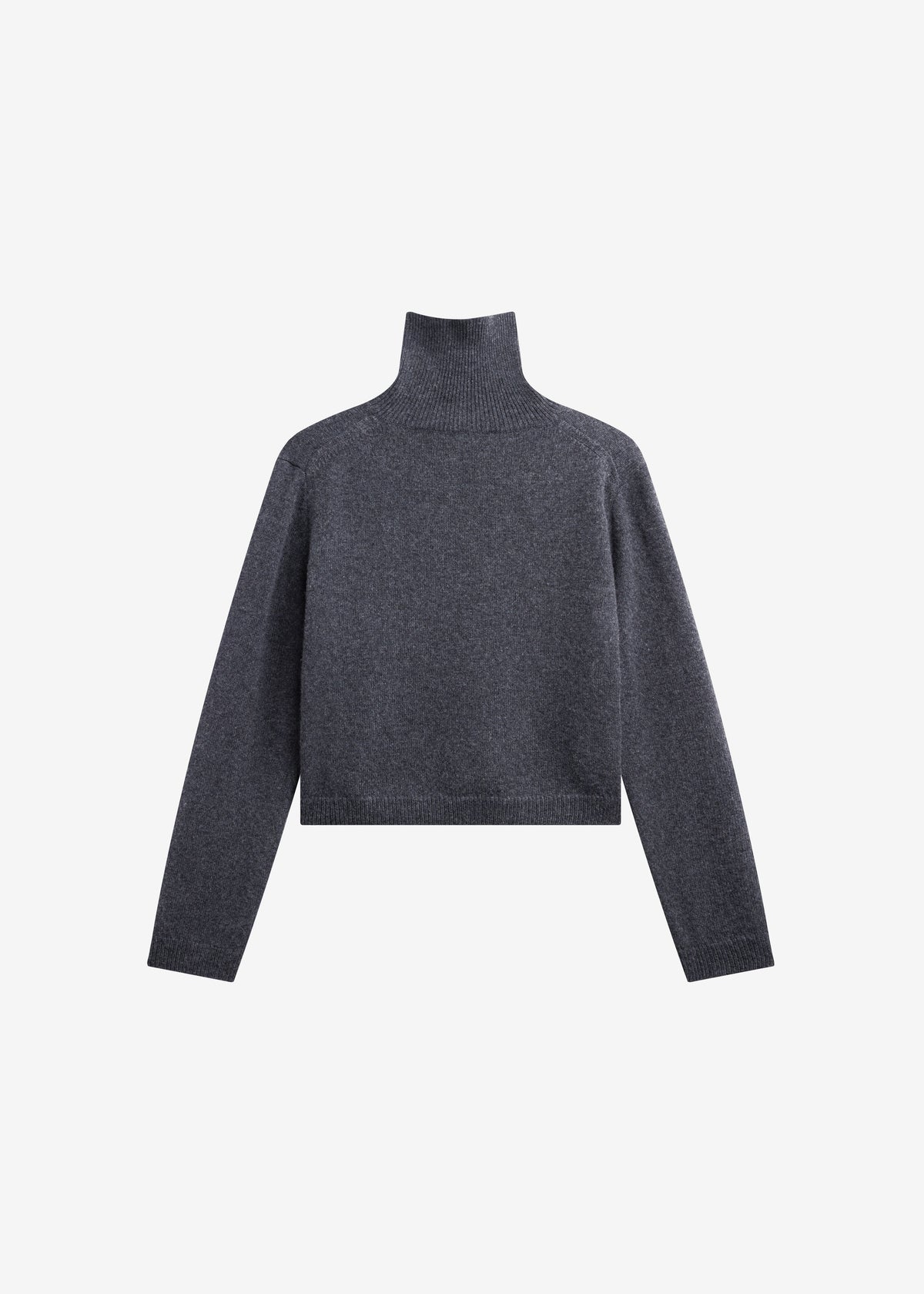 Grenaa Wool Turtleneck Sweater - Dark Grey - 9