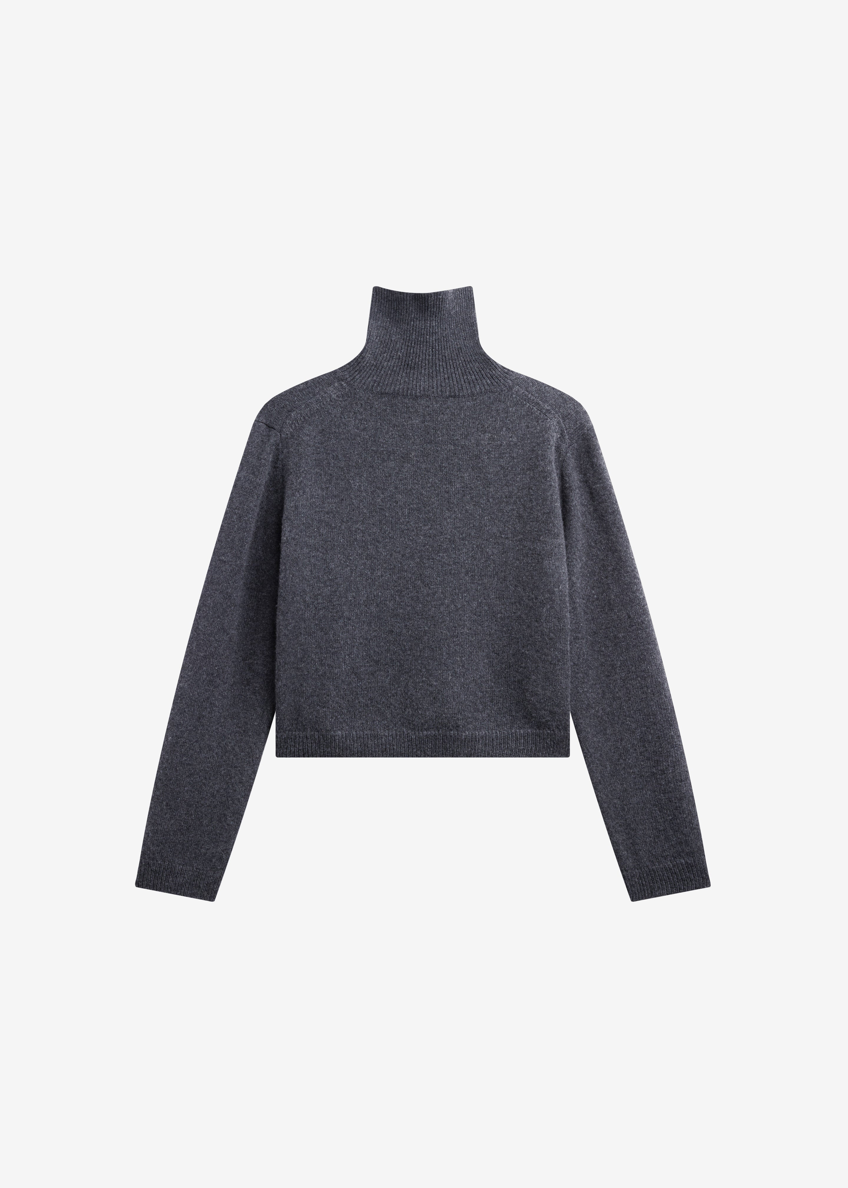 Grenaa Wool Turtleneck Sweater - Dark Grey - 9