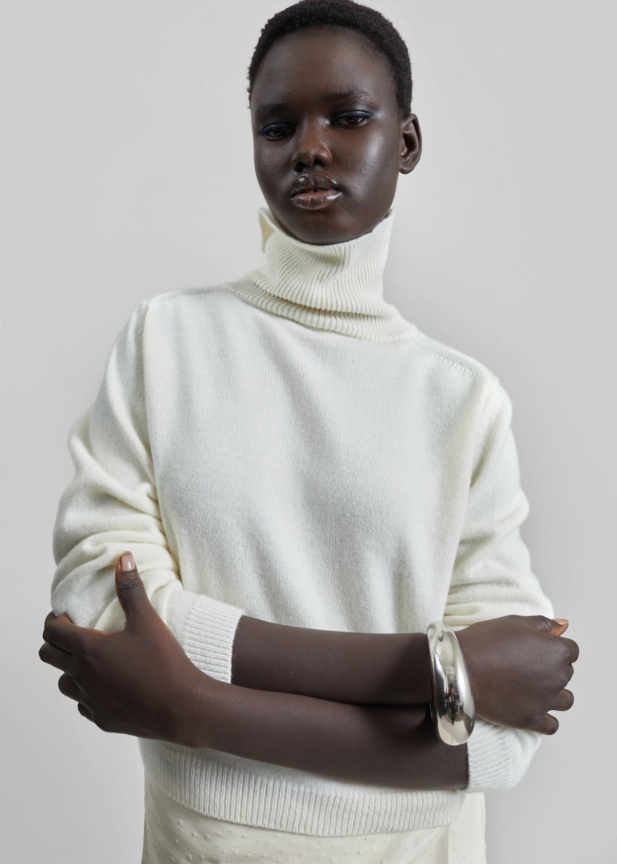 Grenaa Wool Turtleneck Sweater - Ivory - 5