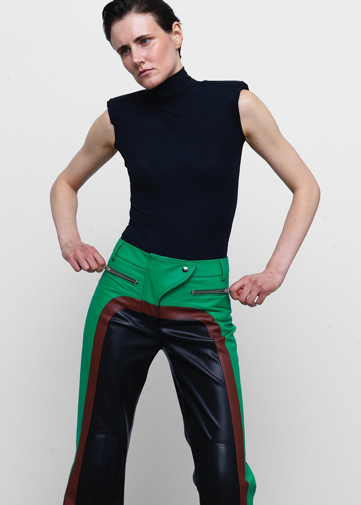 Gudu Trousers #05 - Black/Brown/Green