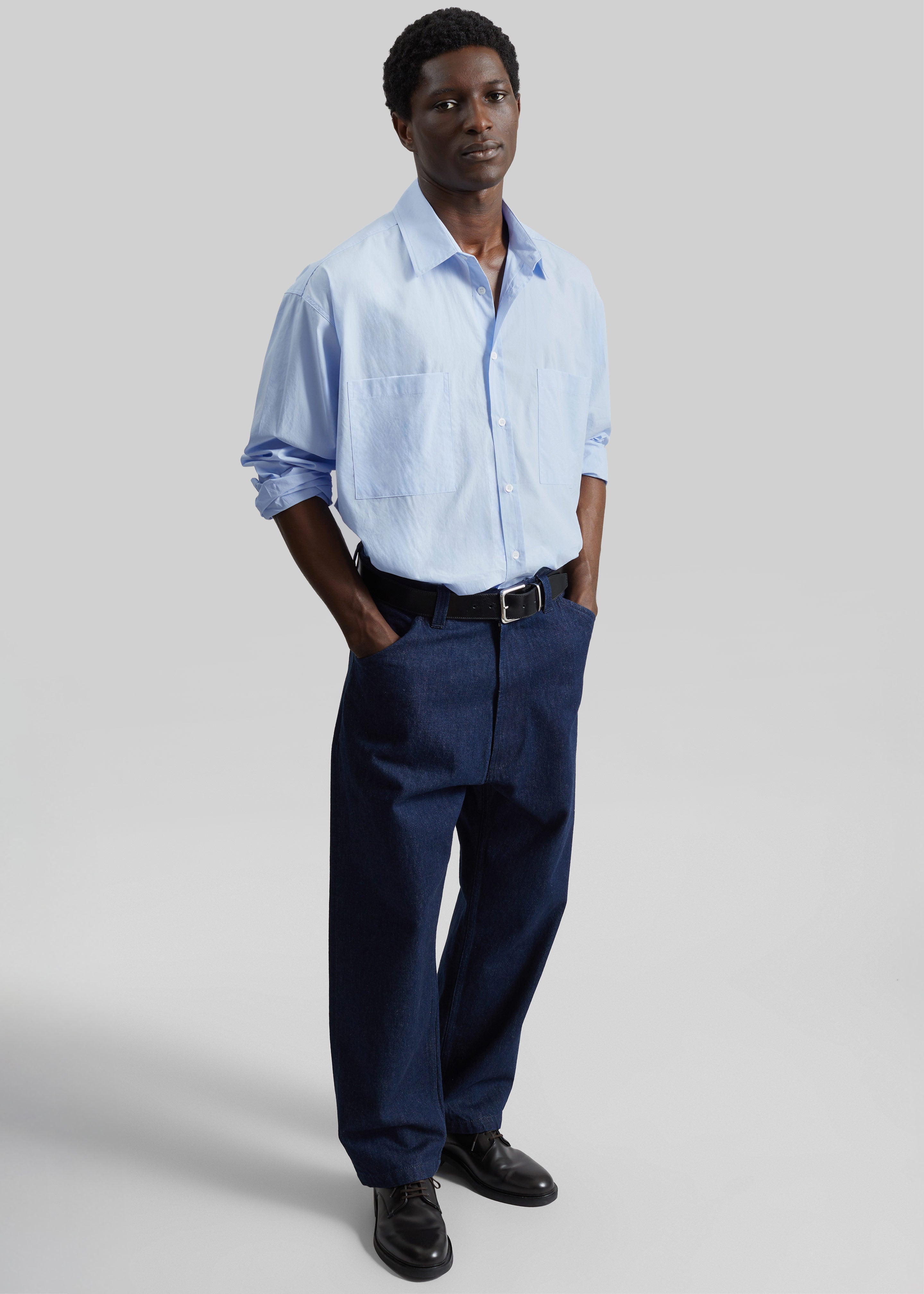 Gus Oversized Shirt - Sky - 5