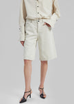 Haikure Becky Wide Leg Denim Shorts - Natural