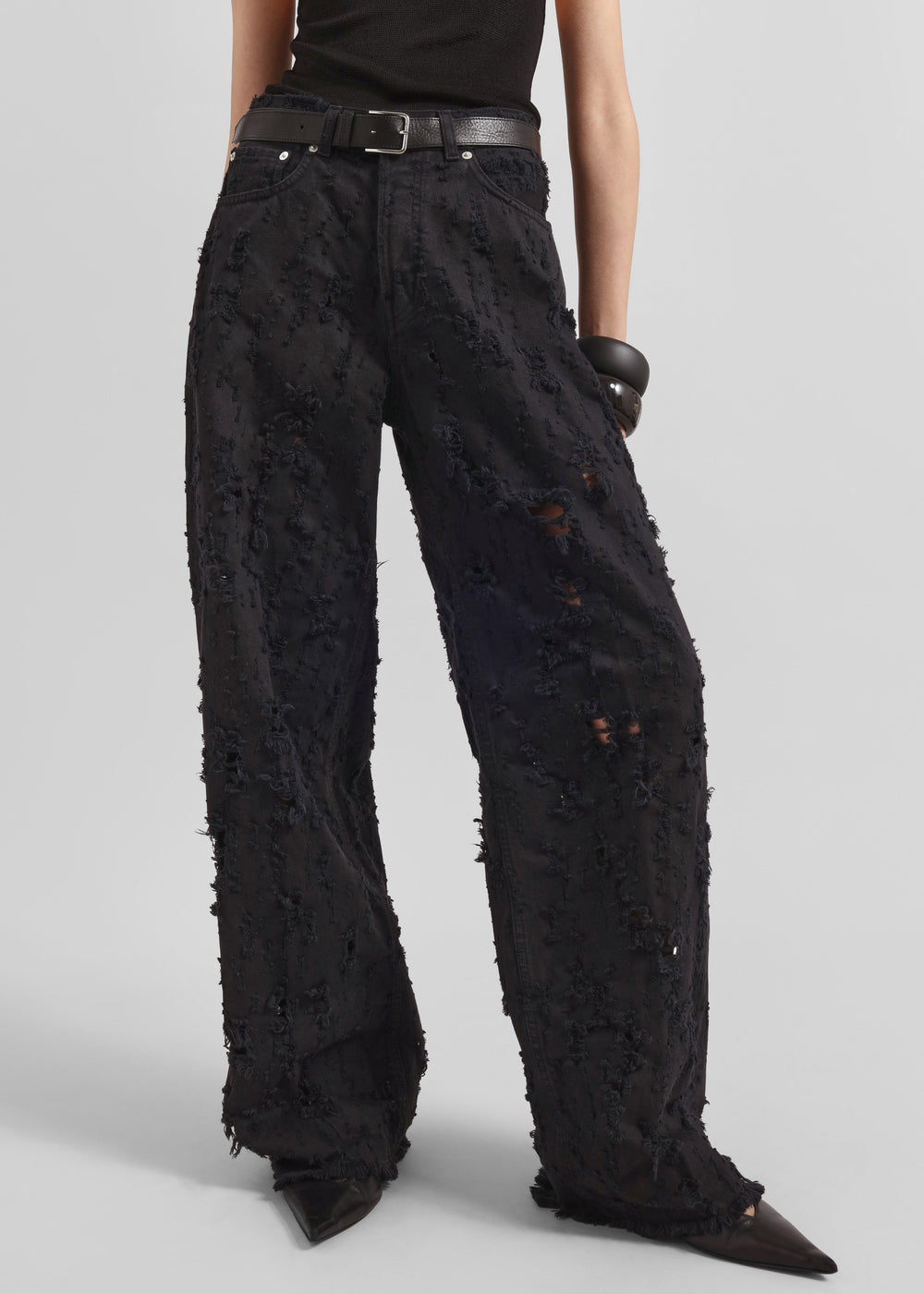 Haikure Bethany-Bull Destroy Pants - Black