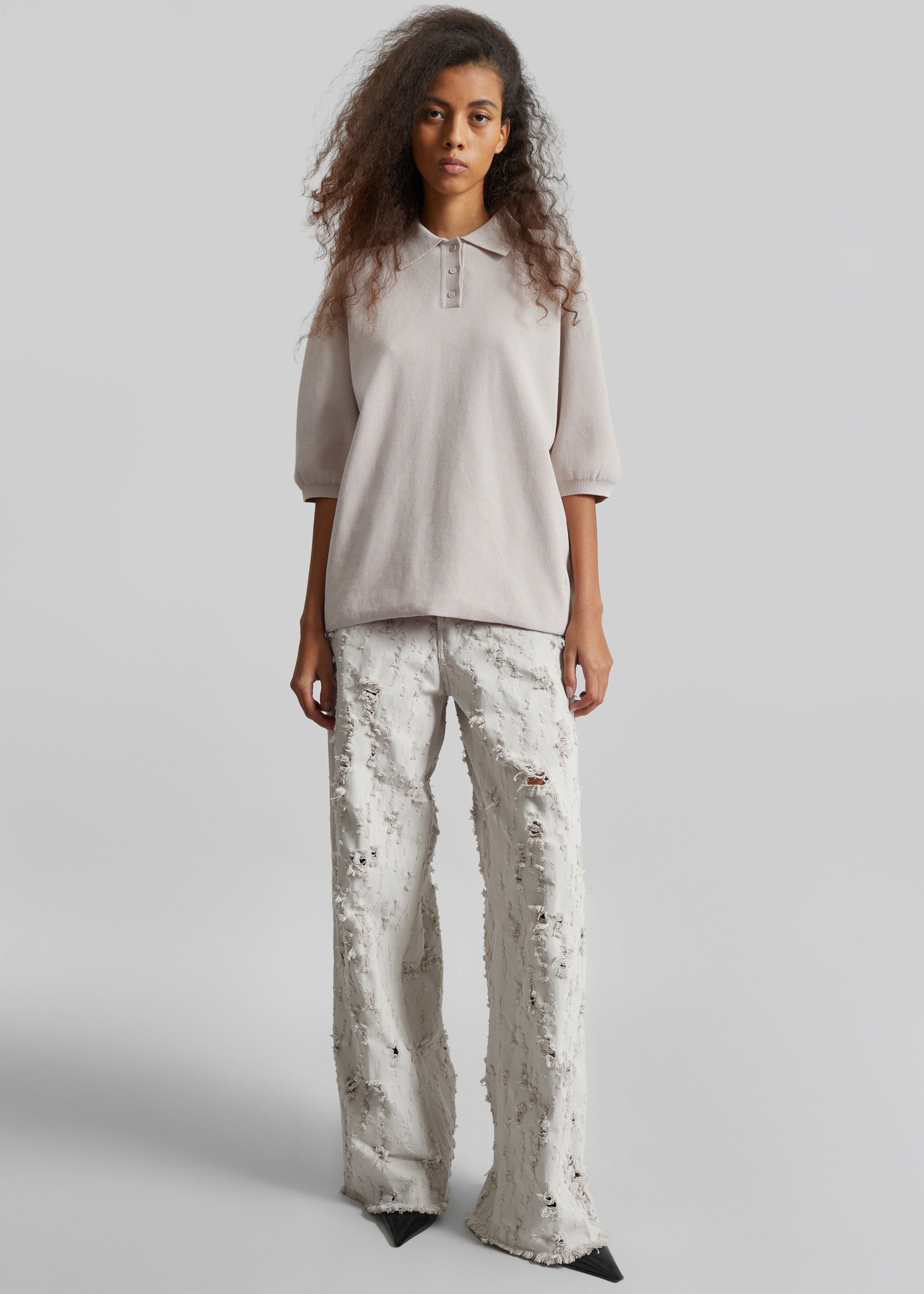Haikure Bethany Bull Destroy Jeans - Wind Grey - 4
