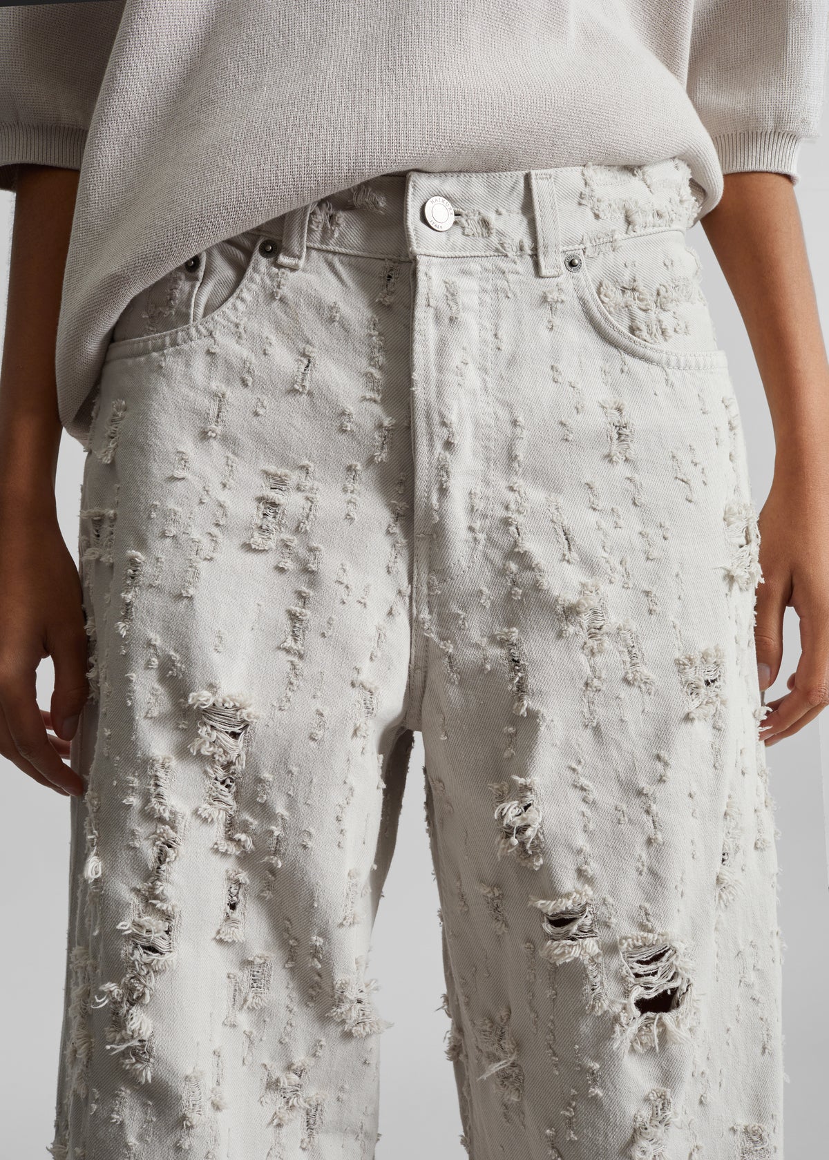 Haikure Bethany Bull Destroy Jeans - Wind Grey - 3