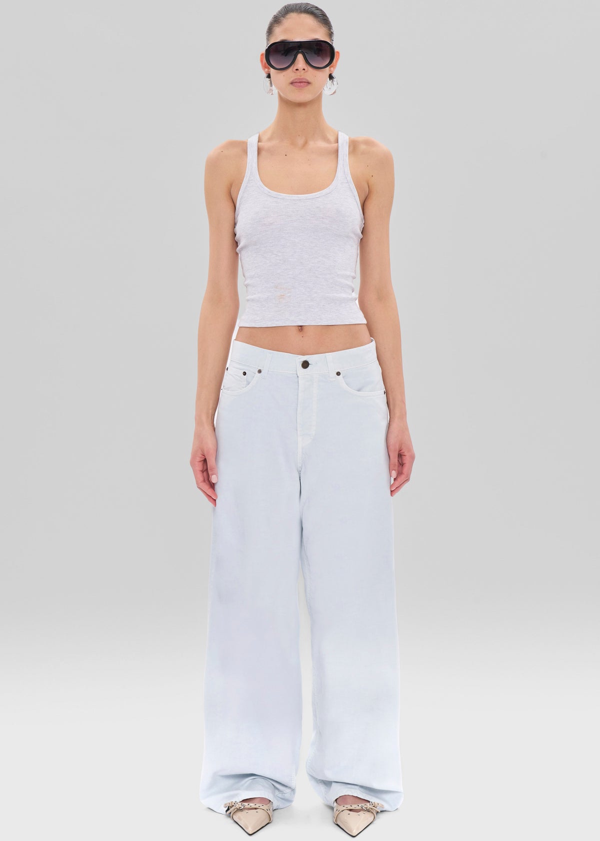 Haikure Bethany Twill Jeans - Off White - 2