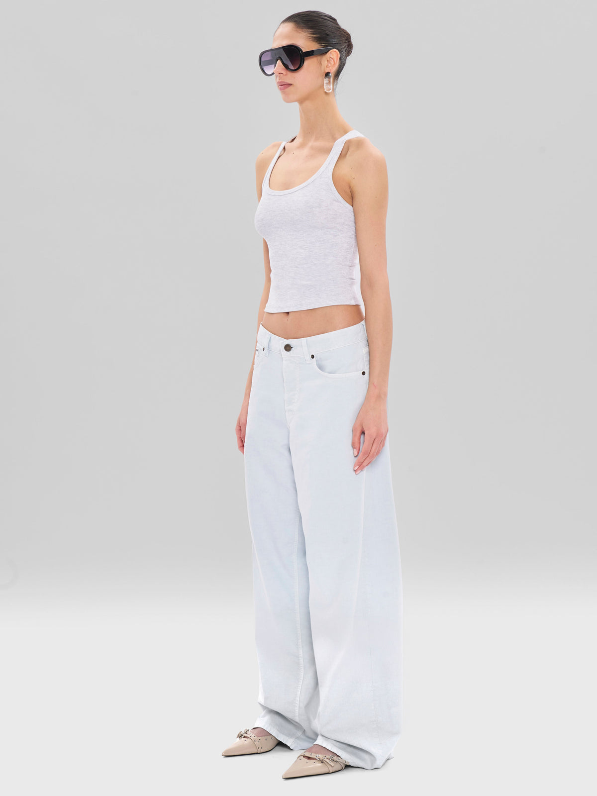 Haikure Bethany Twill Jeans - Off White - 3
