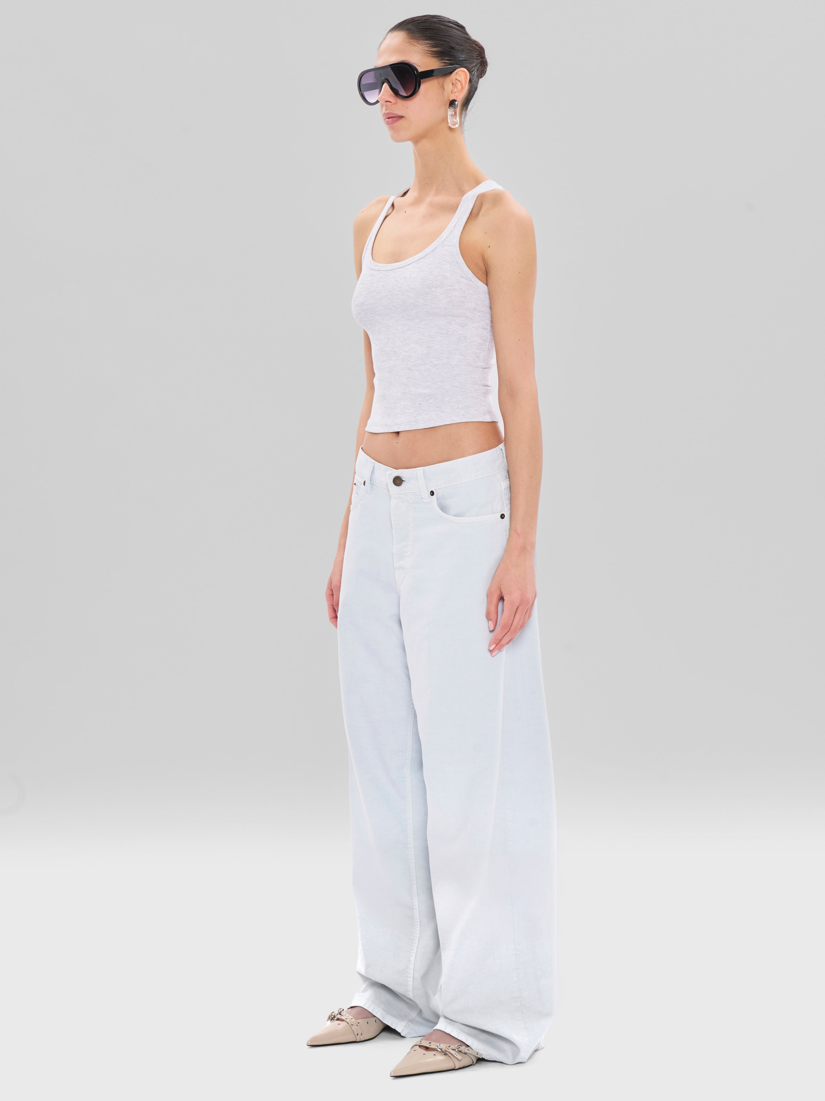 Haikure Bethany Twill Jeans - Off White - 3