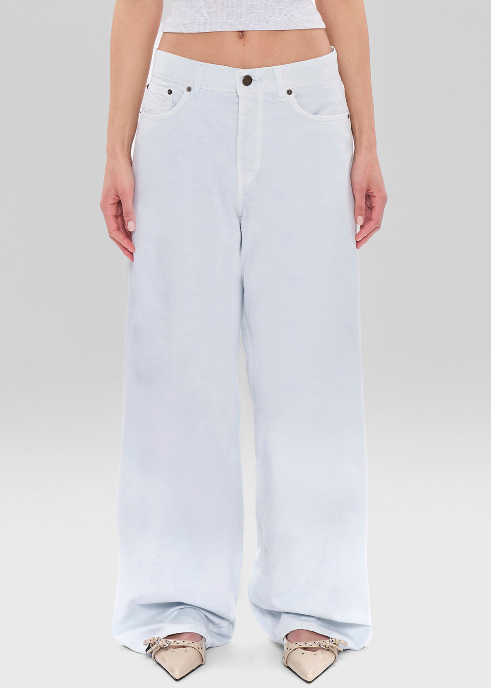 Haikure Bethany Twill Jeans - Off White