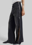 Haikure Bonnie Zip Denim Pants - Vintage Black