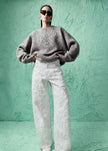 Haikure Clyde Double Fur Denim Pants - Off White