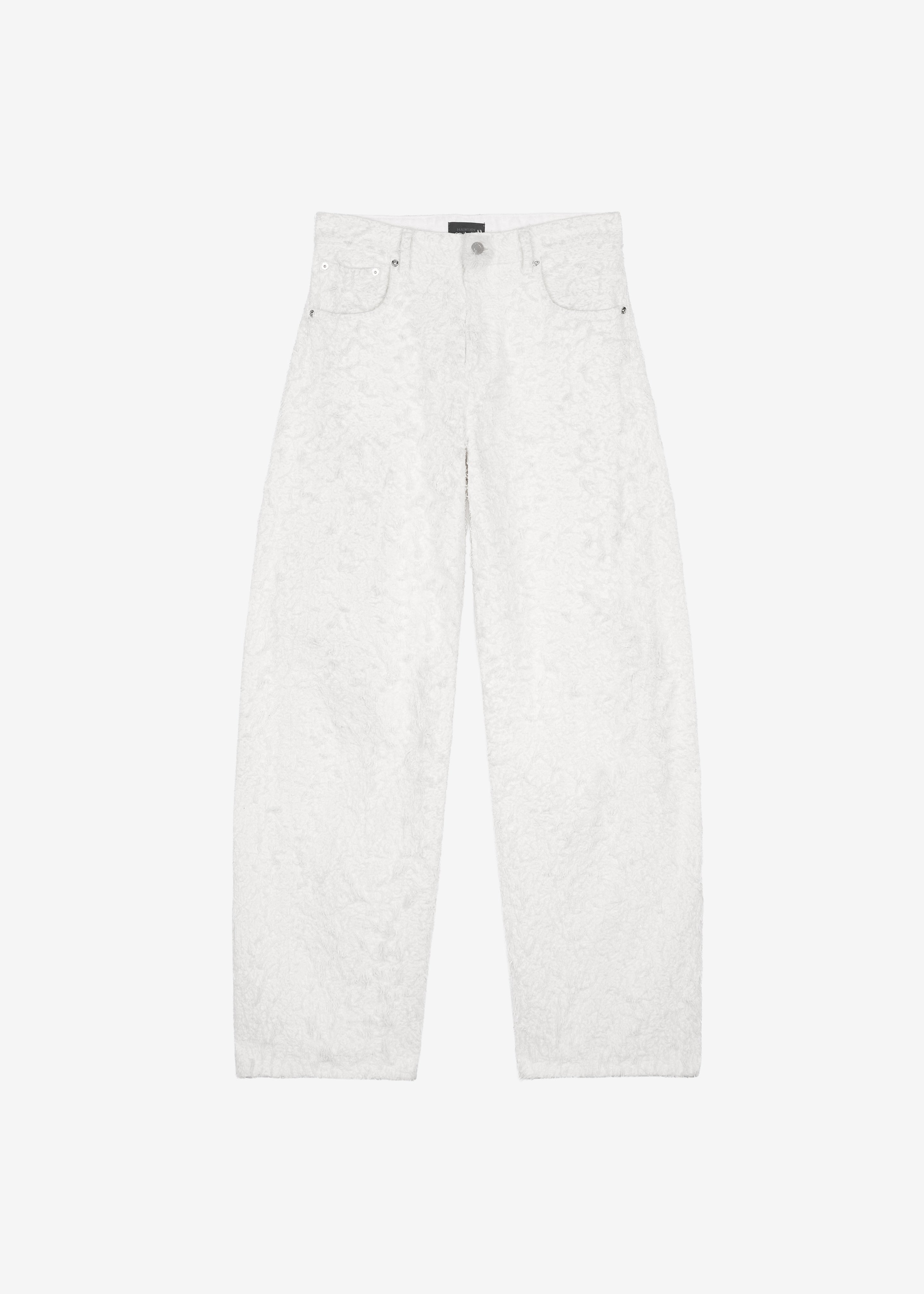 Haikure Clyde Double Fur Denim Pants - Off White - 6