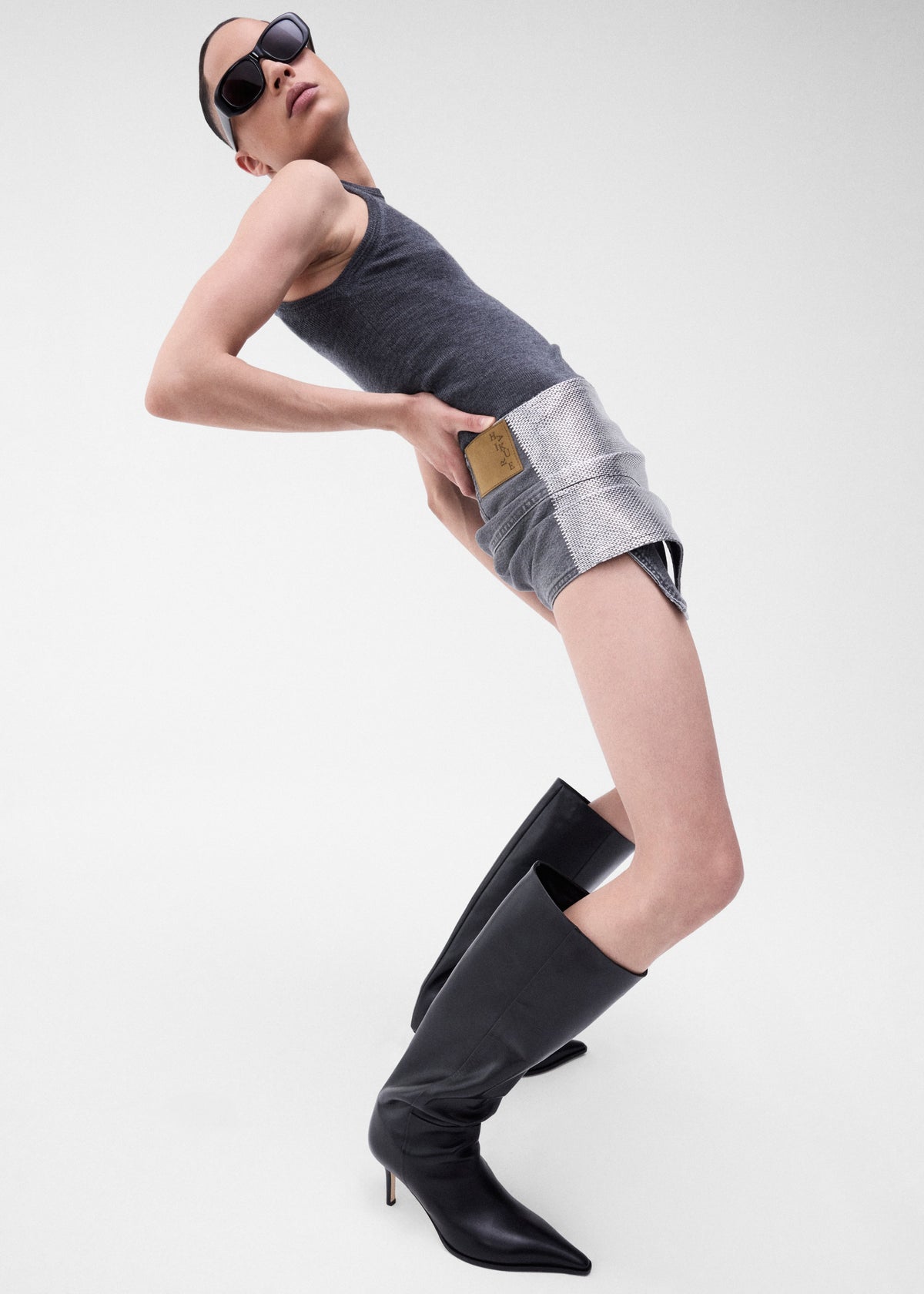 Haikure May Skirt - Stapled Black - 6