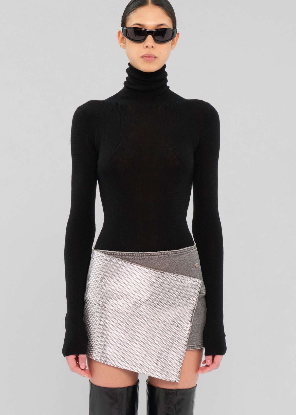 Haikure May Skirt - Stapled Black - 2