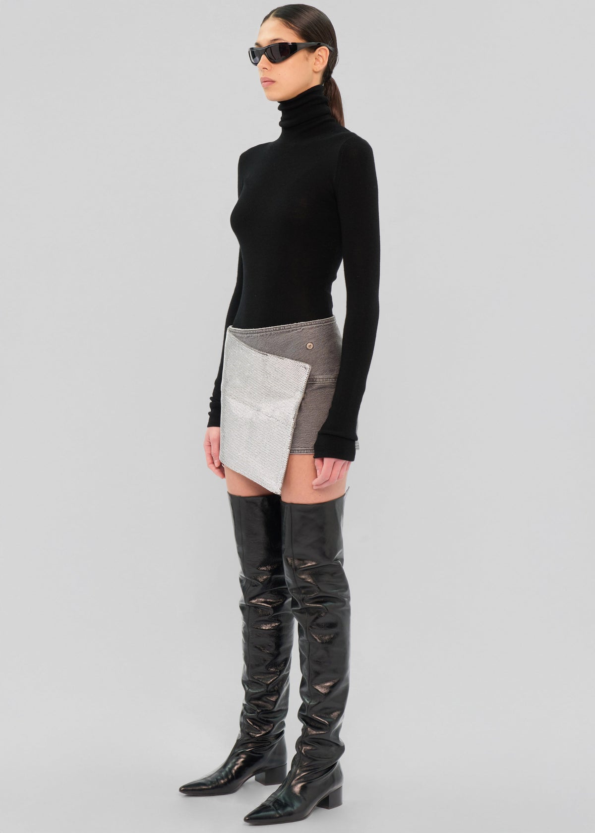 Haikure May Skirt - Stapled Black - 5