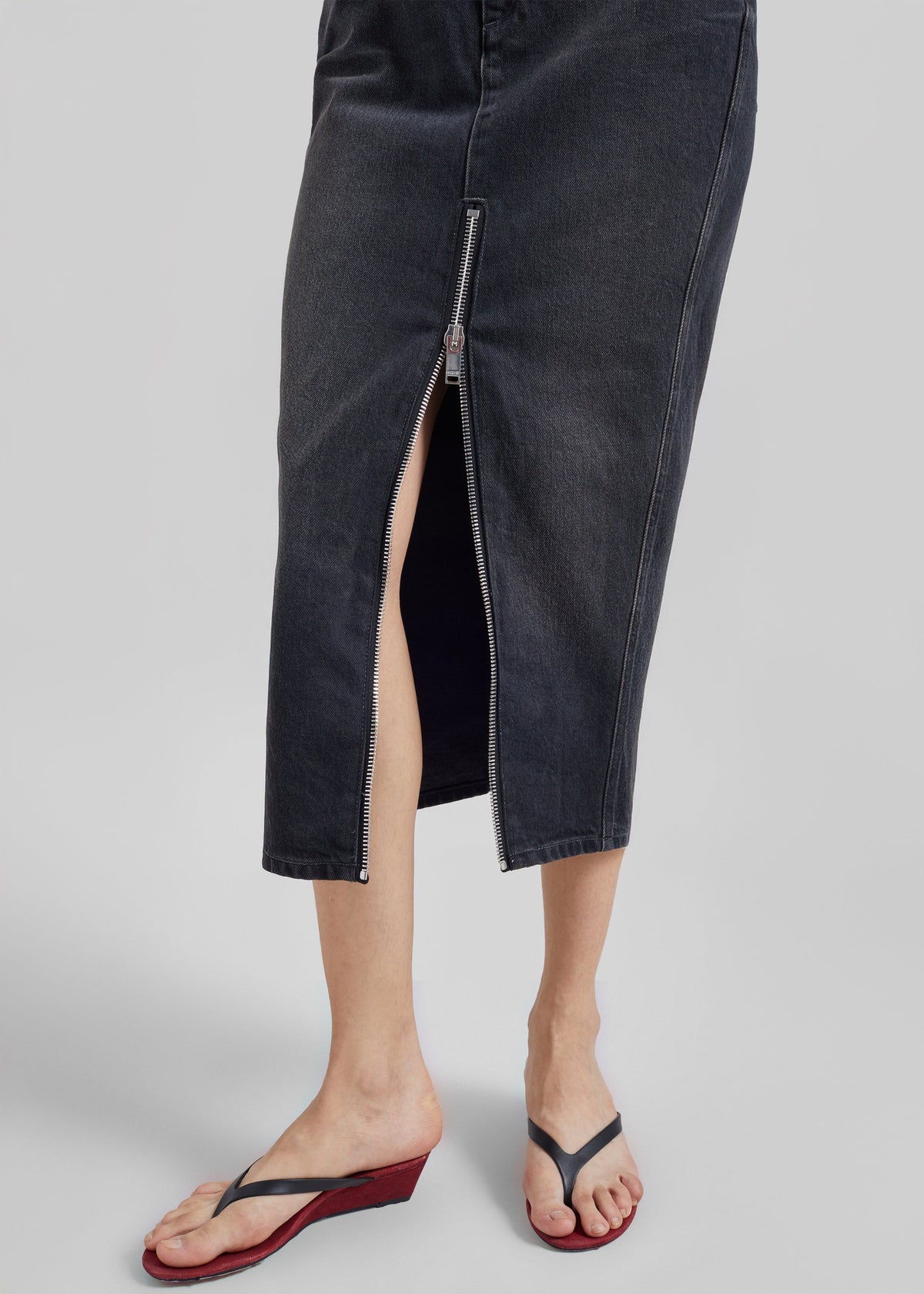 Haikure Mira Denim Skirt - Vintage Black - 4